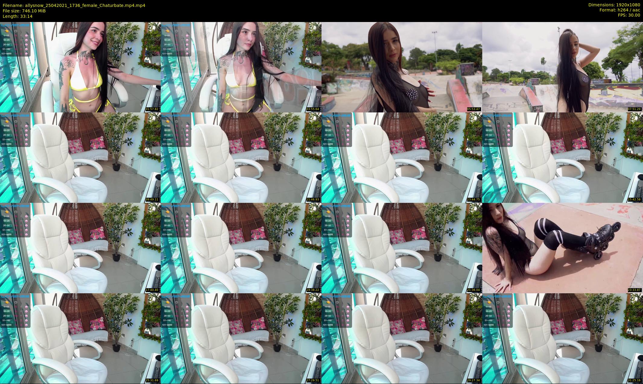 allysnow — 34 minute Chaturbate female cam show recording, 1080p, Apr 25, 2021