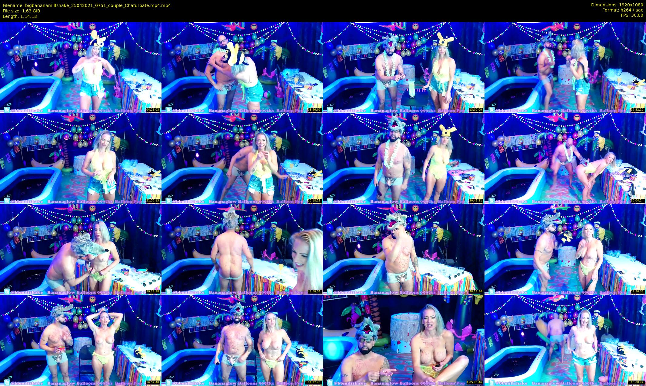 bigbananamilfshake — 75 minute Chaturbate couple cam show recording, 1080p, Apr 25, 2021
