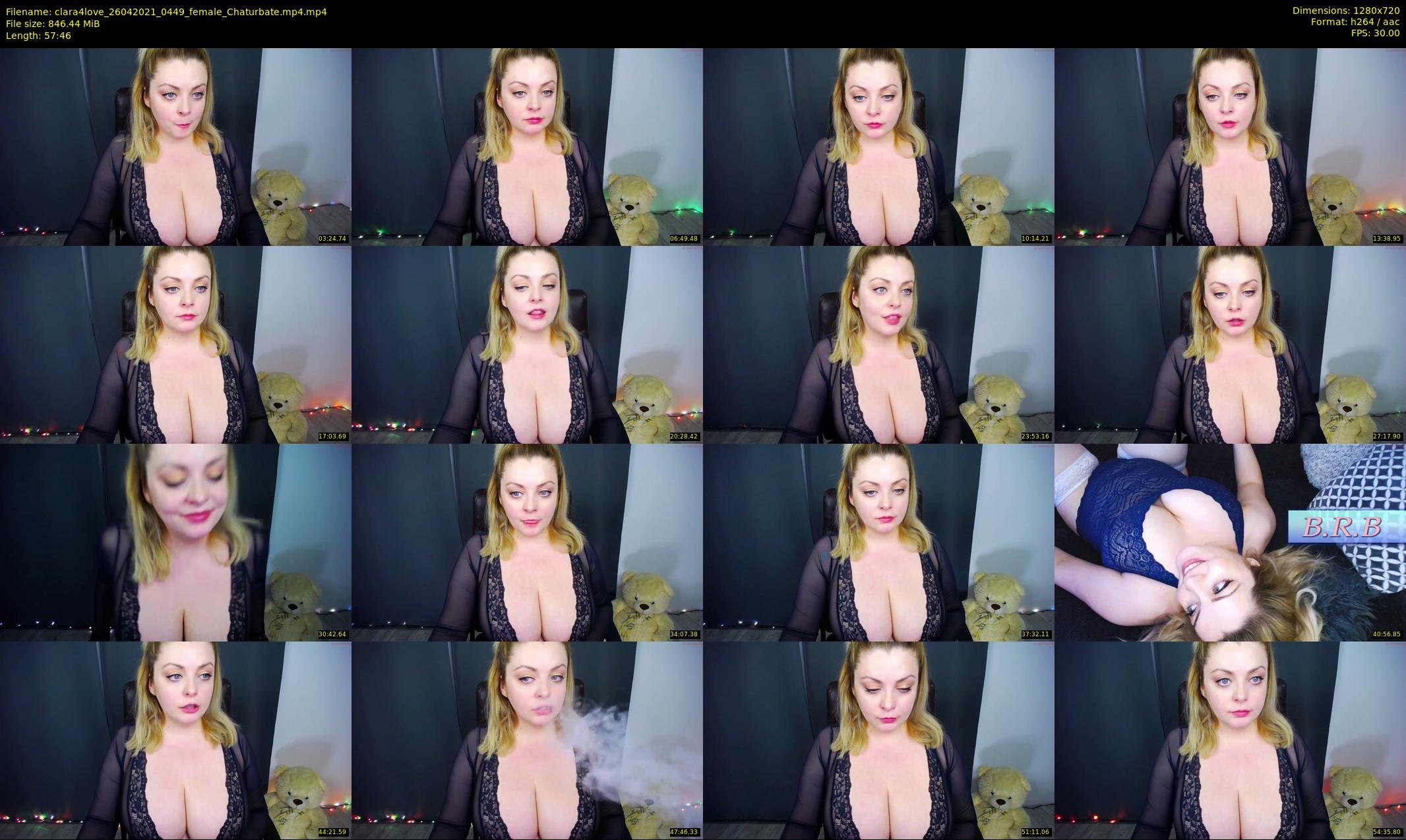 clara4love — 58 minute Chaturbate female cam show recording, 720p, Apr 26, 2021