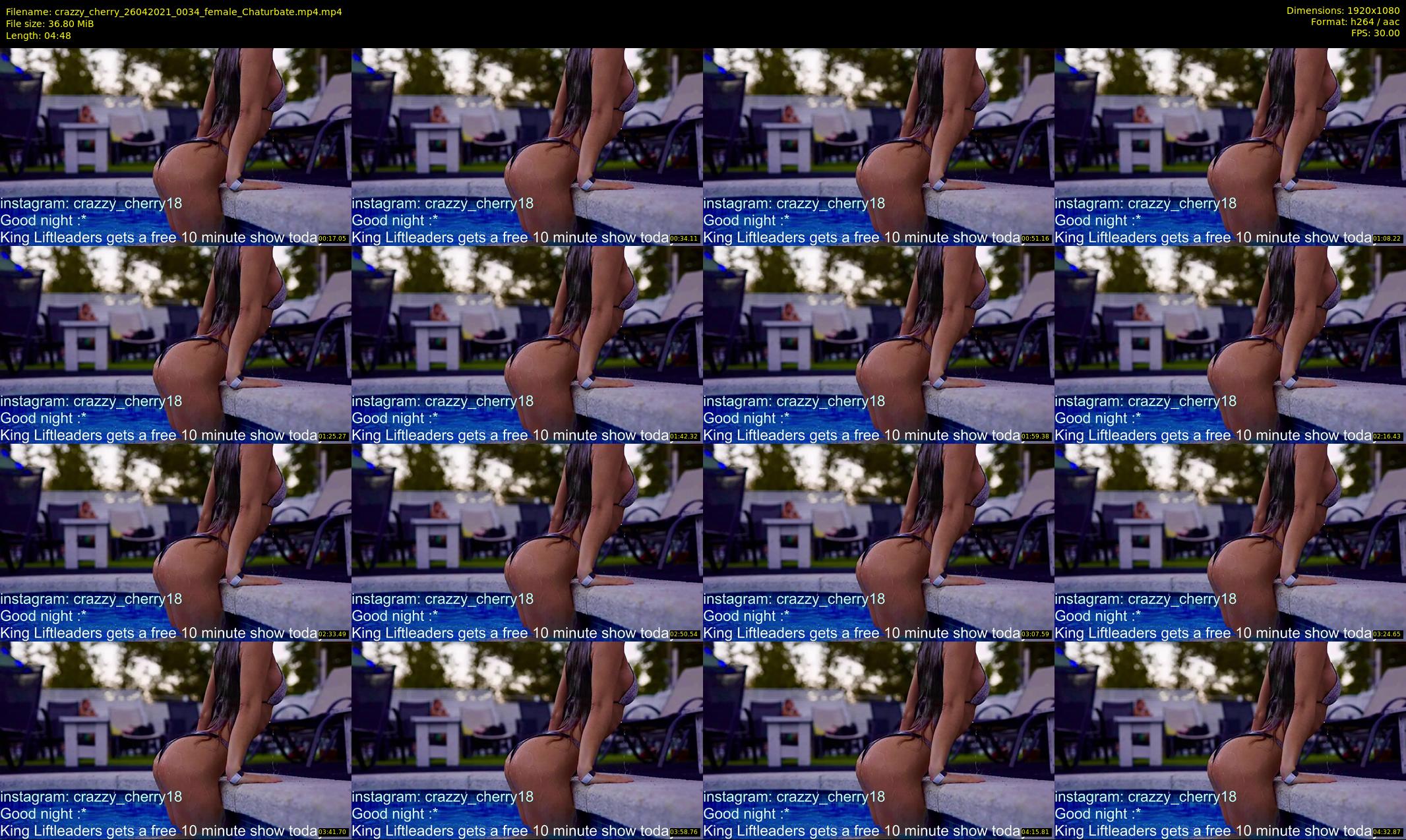crazzy_cherry — 5 minute Chaturbate female cam show recording, 1080p, Apr 26, 2021