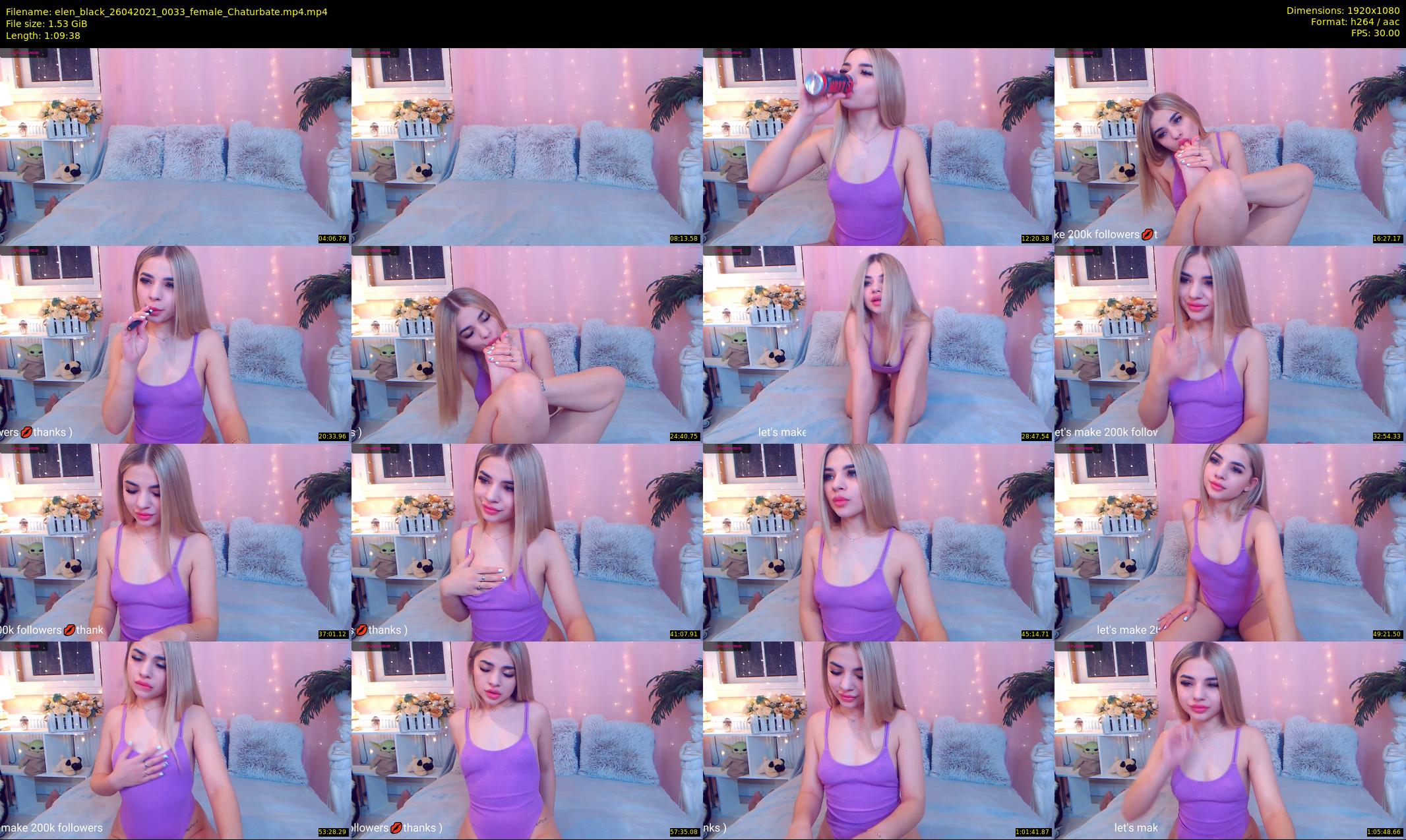 elen_black — 70 minute Chaturbate female cam show recording, 1080p, Apr 26, 2021