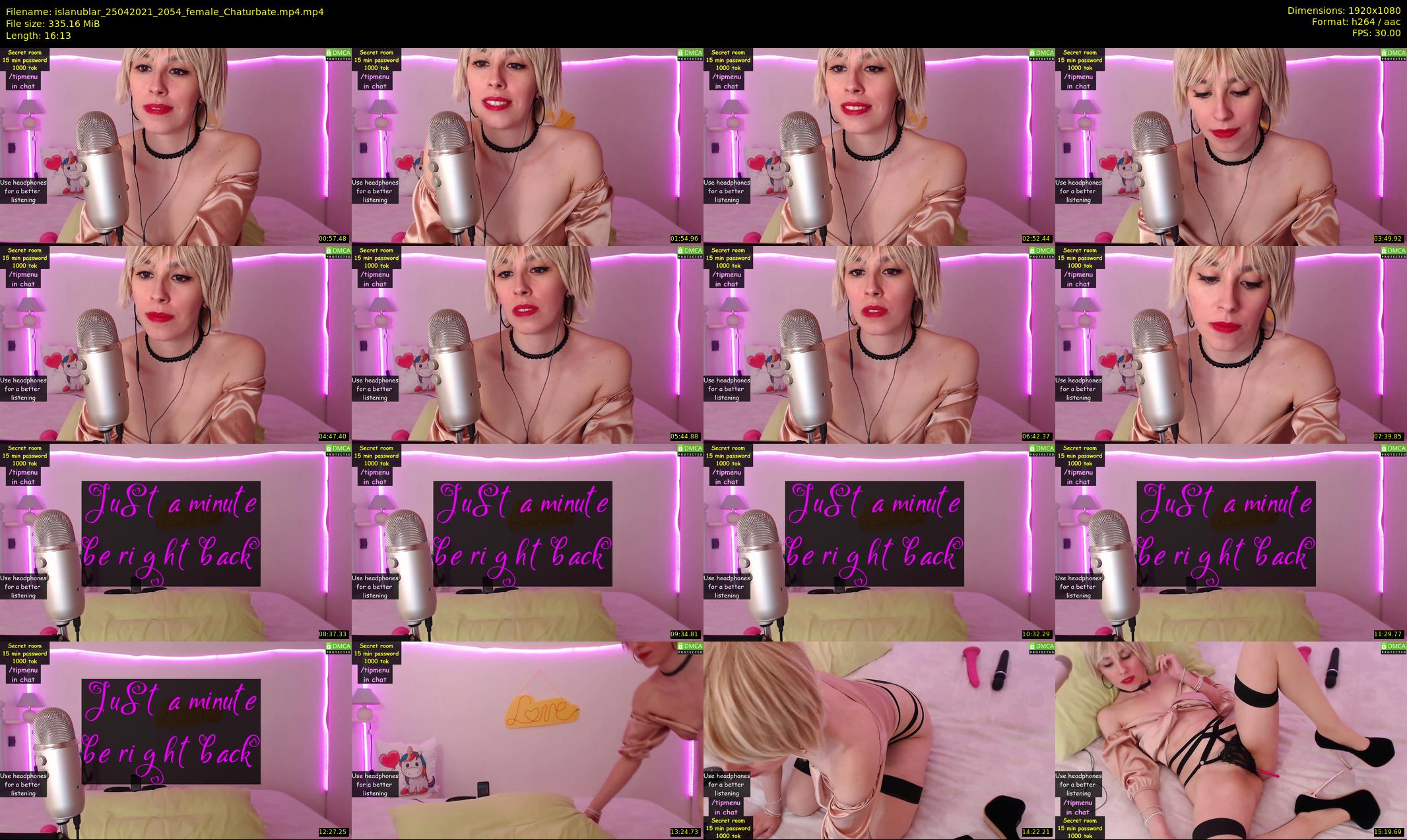 islanublar — 17 minute Chaturbate female cam show recording, 1080p, Apr 25, 2021