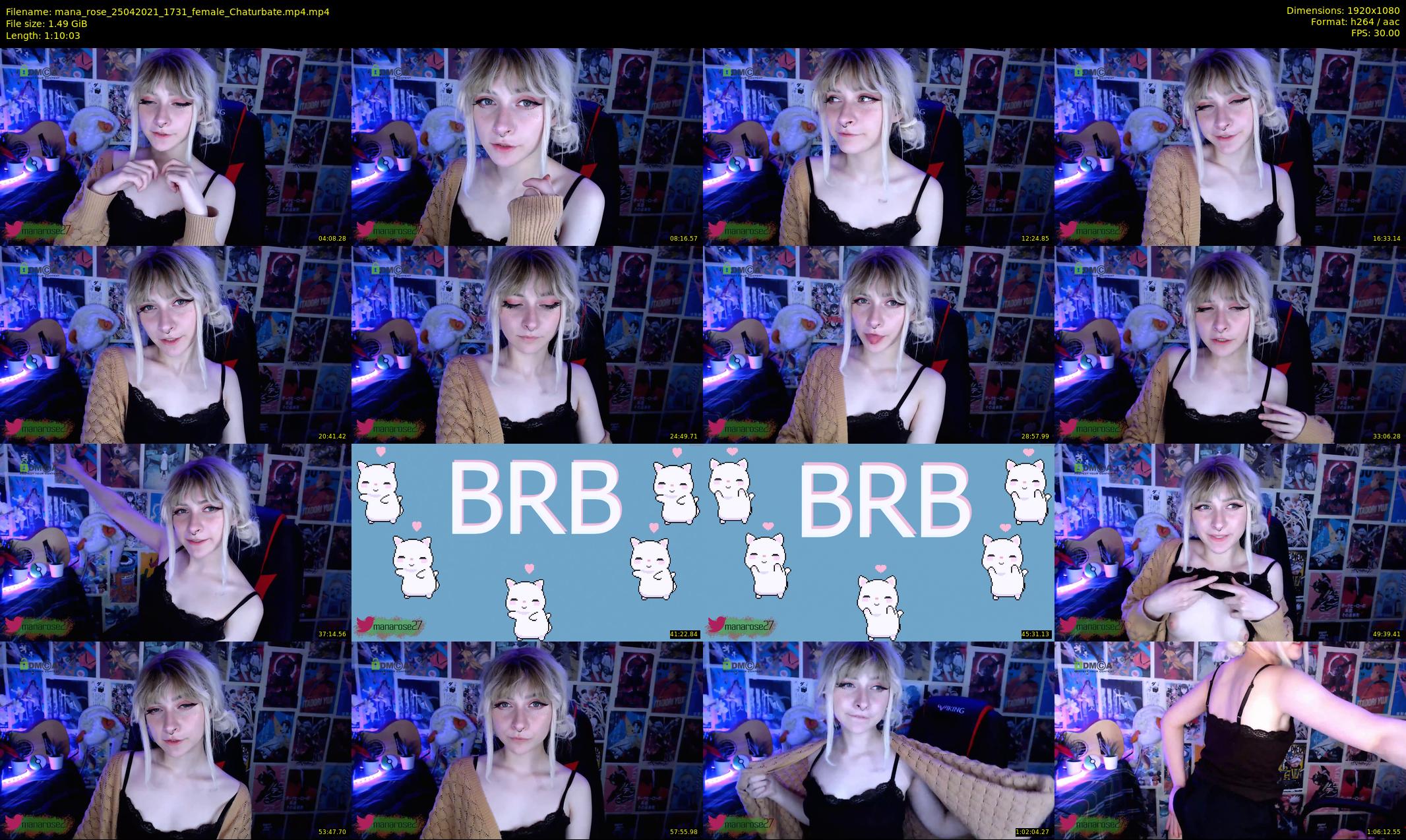 mana_rose — 71 minute Chaturbate female cam show recording, 1080p, Apr 25, 2021