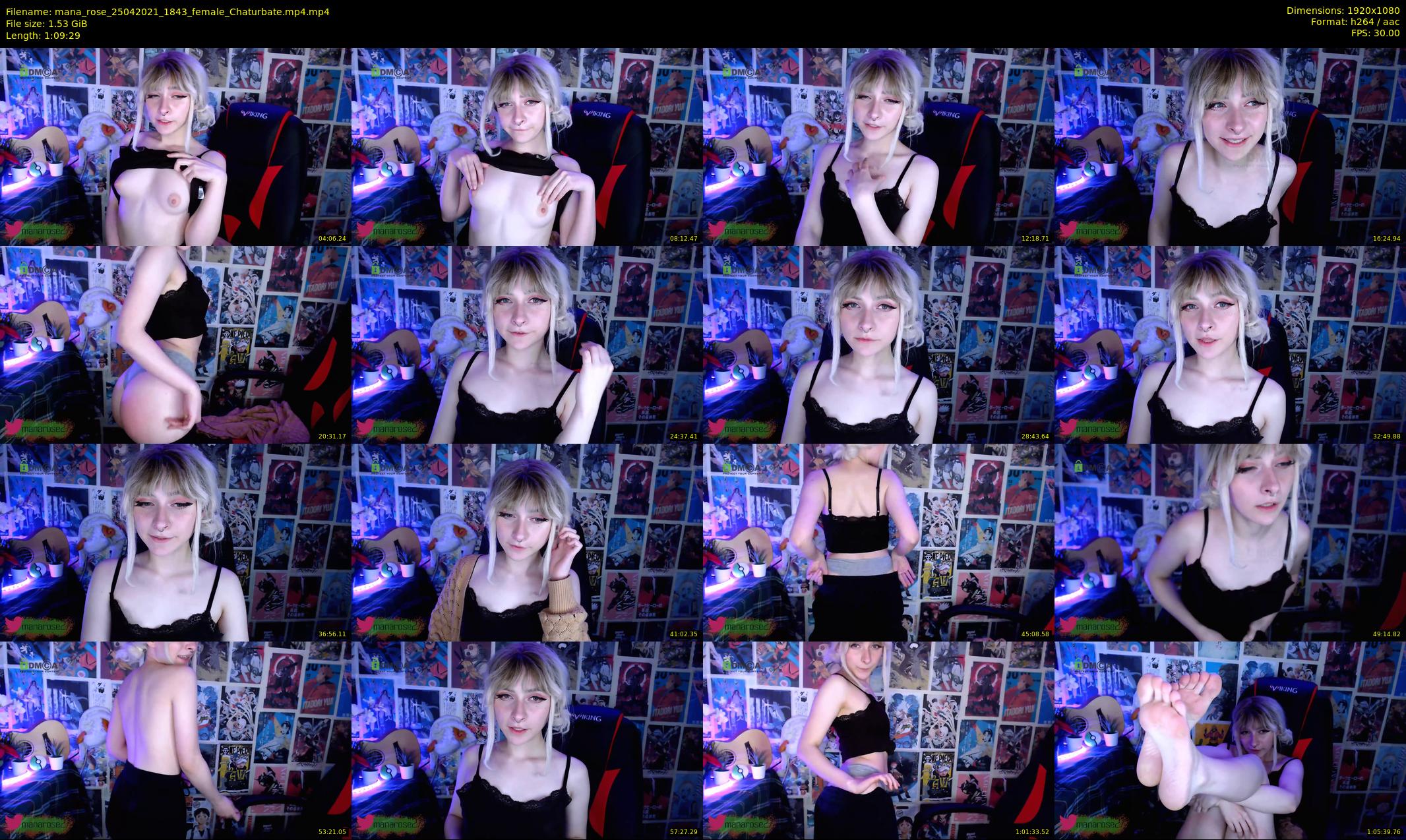 mana_rose — 70 minute Chaturbate female cam show recording, 1080p, Apr 25, 2021