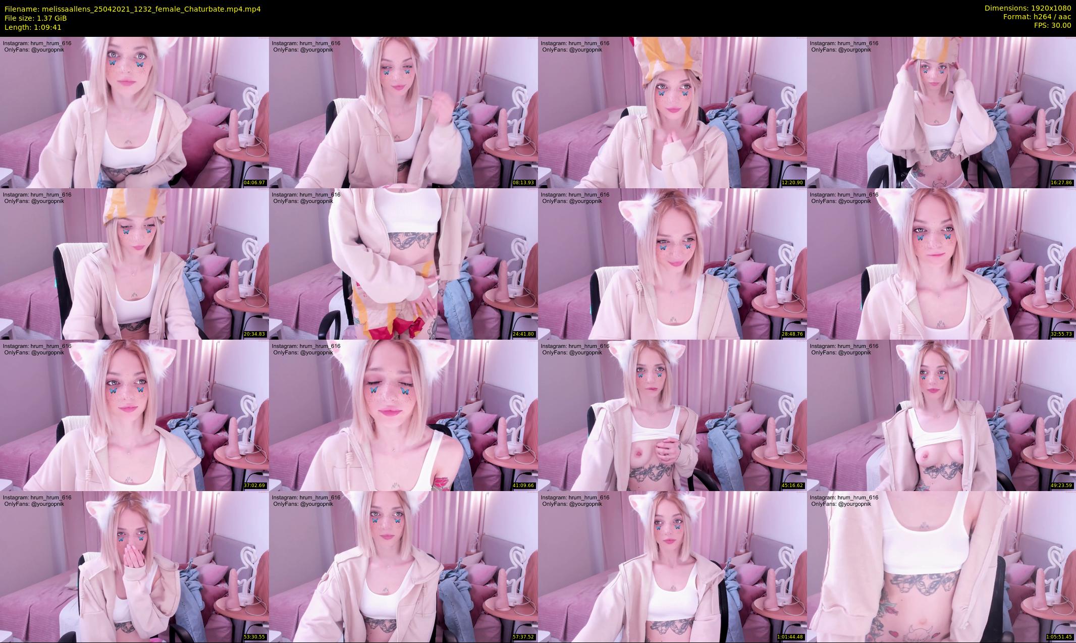 melissaallens — 70 minute Chaturbate female cam show recording, 1080p, Apr 25, 2021