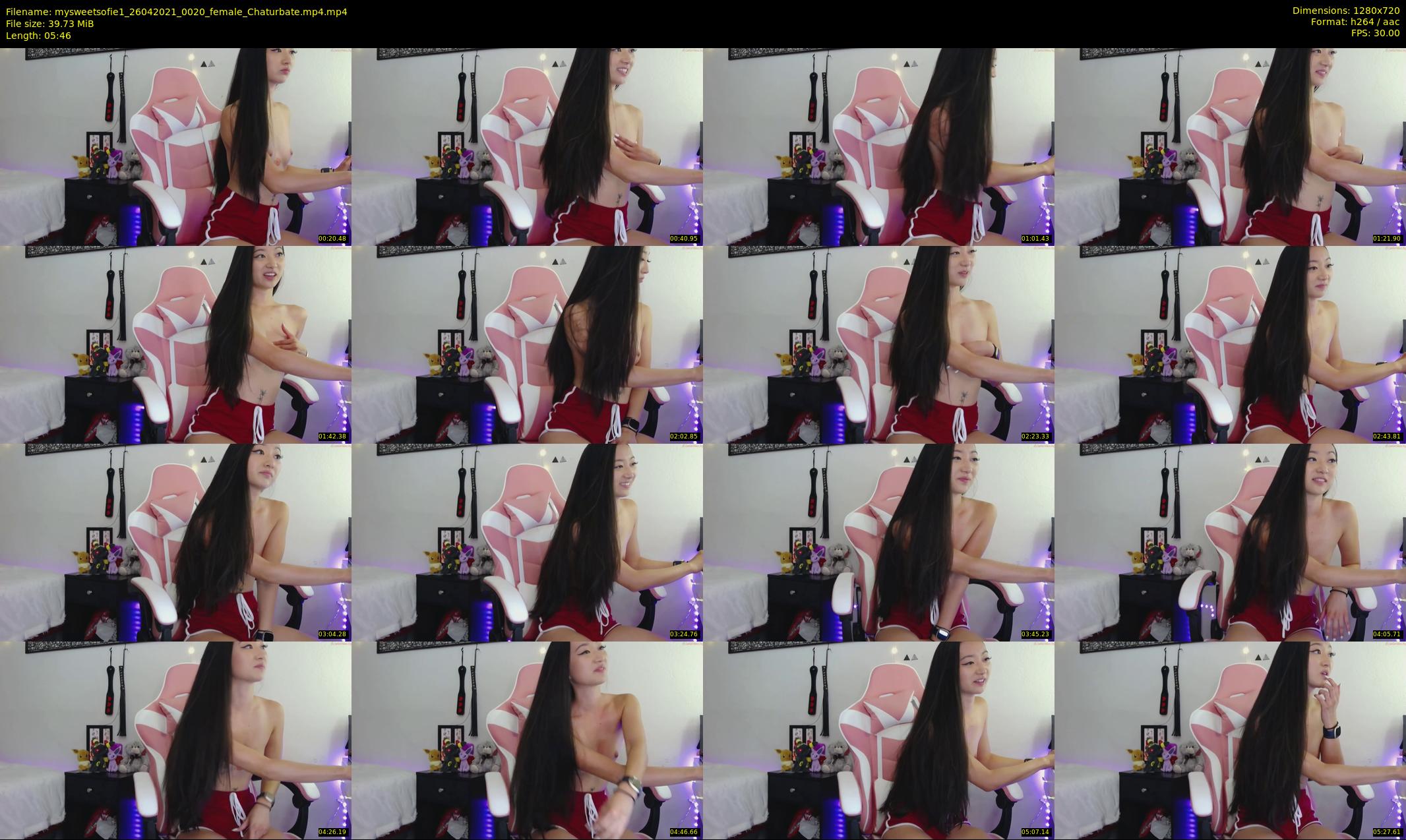 mysweetsofie1 — 6 minute Chaturbate female cam show recording, 720p, Apr 26, 2021