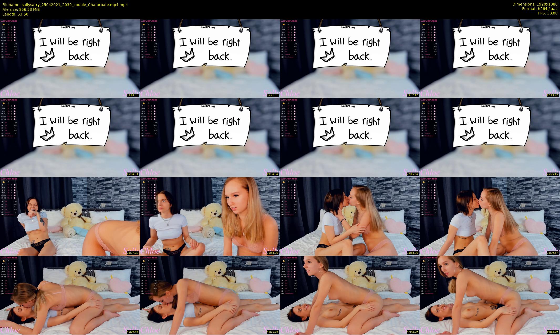 sallysarry — 54 minute Chaturbate couple cam show recording, 1080p, Apr 25, 2021