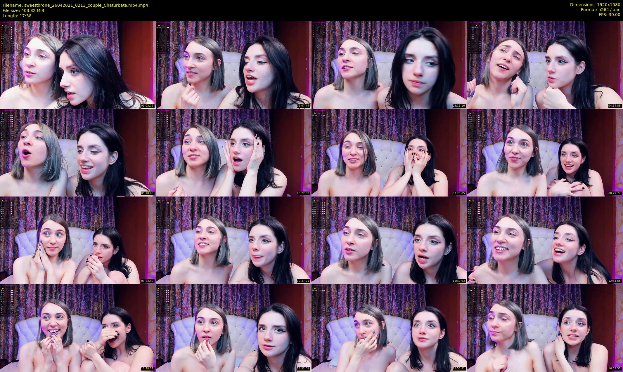 sweetthrone — 18 minute Chaturbate couple cam show recording, 1080p, Apr 26, 2021