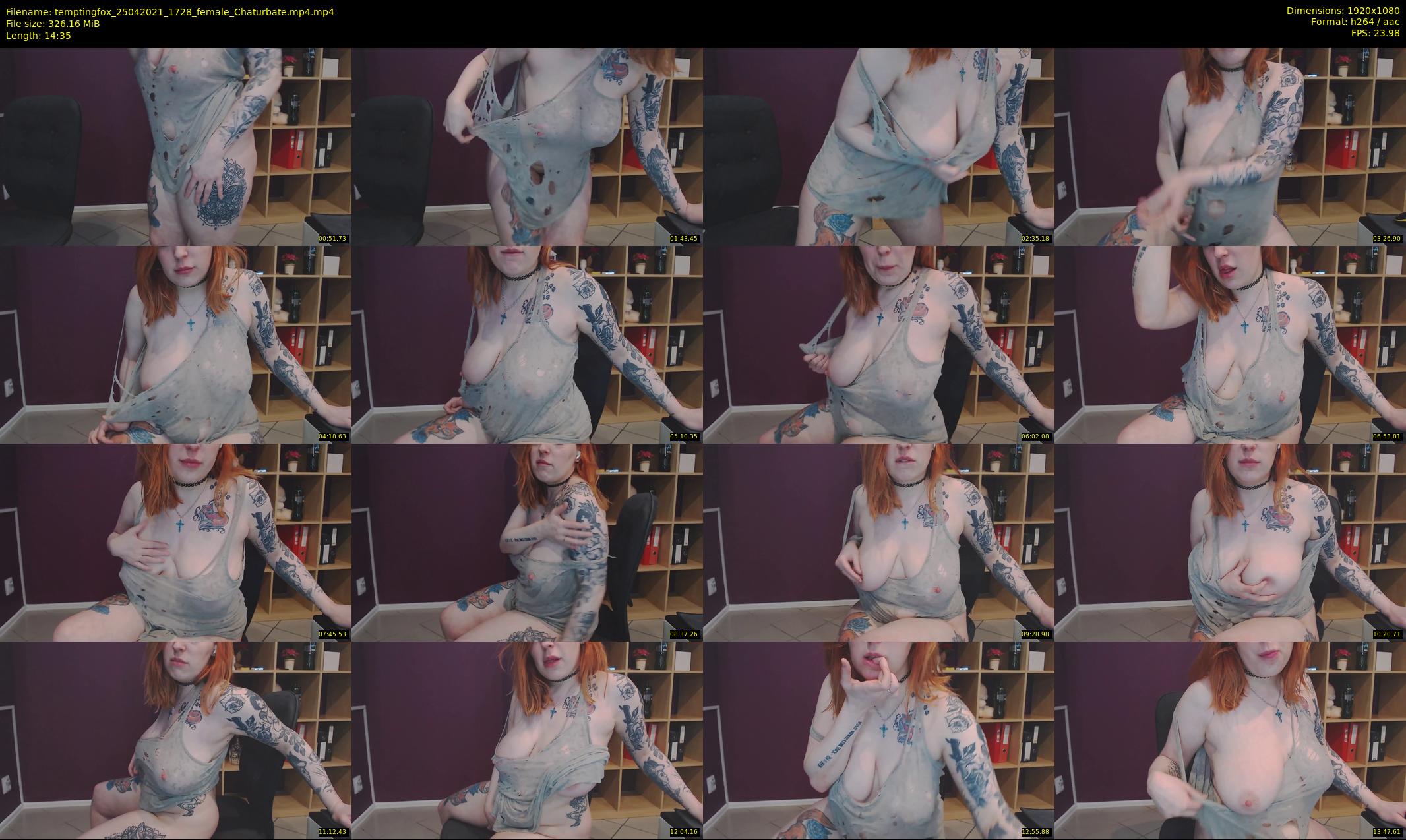 temptingfox — 15 minute Chaturbate female cam show recording, 1080p, Apr 25, 2021