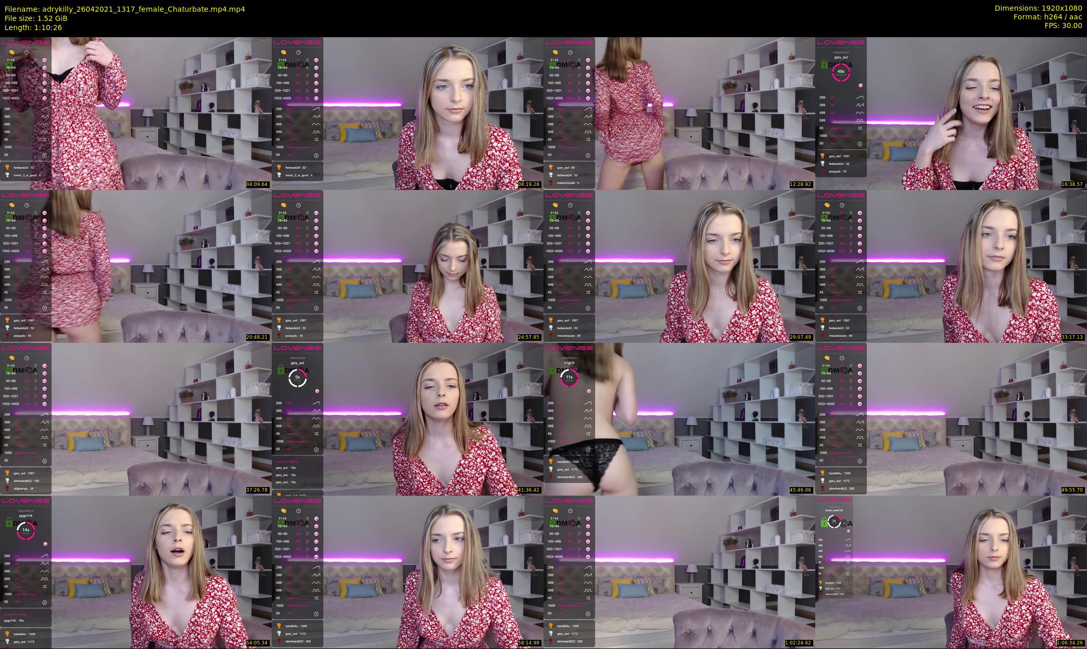 adrykilly — 71 minute Chaturbate female cam show recording, 1080p, Apr 26, 2021