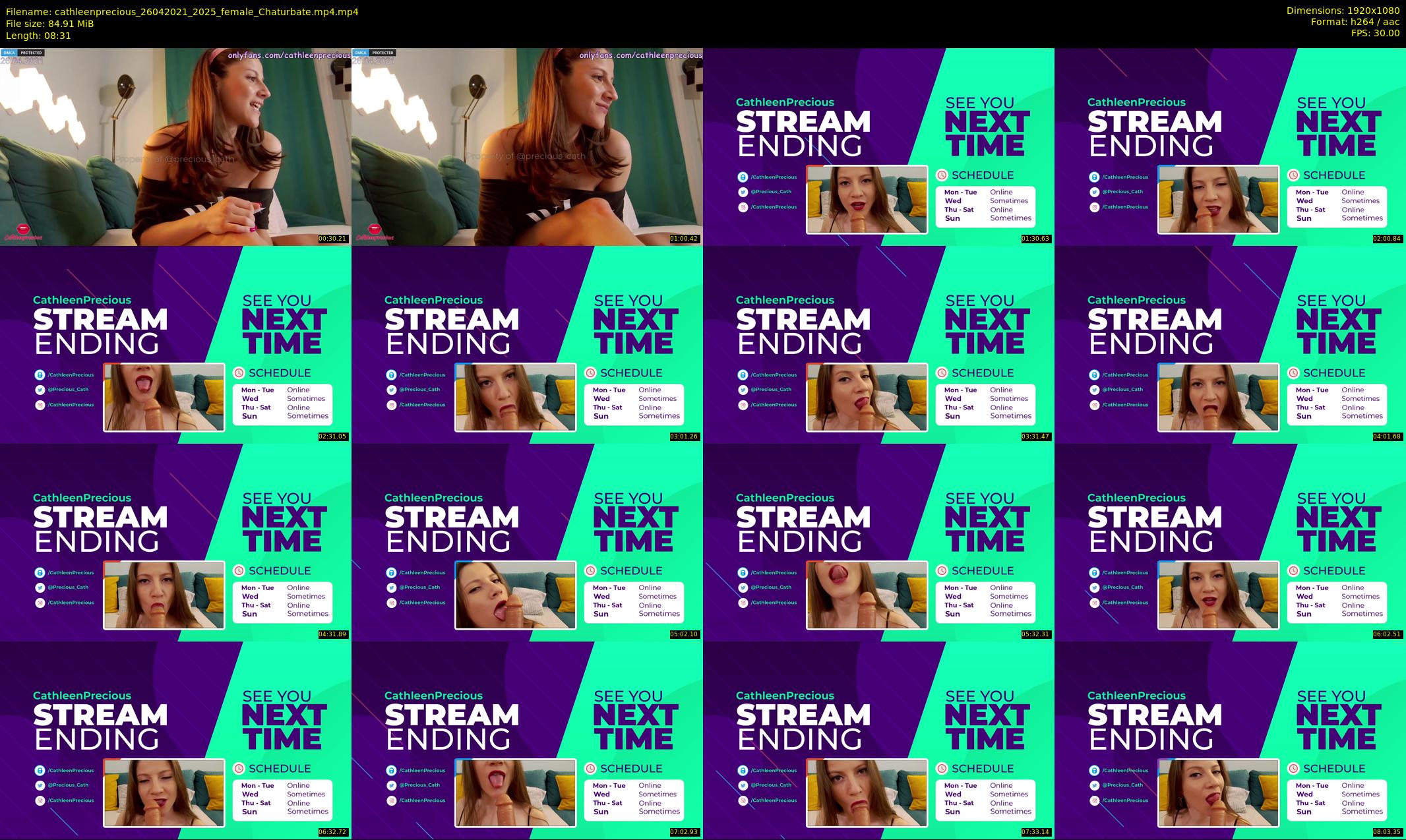 cathleenprecious — 9 minute Chaturbate female cam show recording, 1080p, Apr 26, 2021