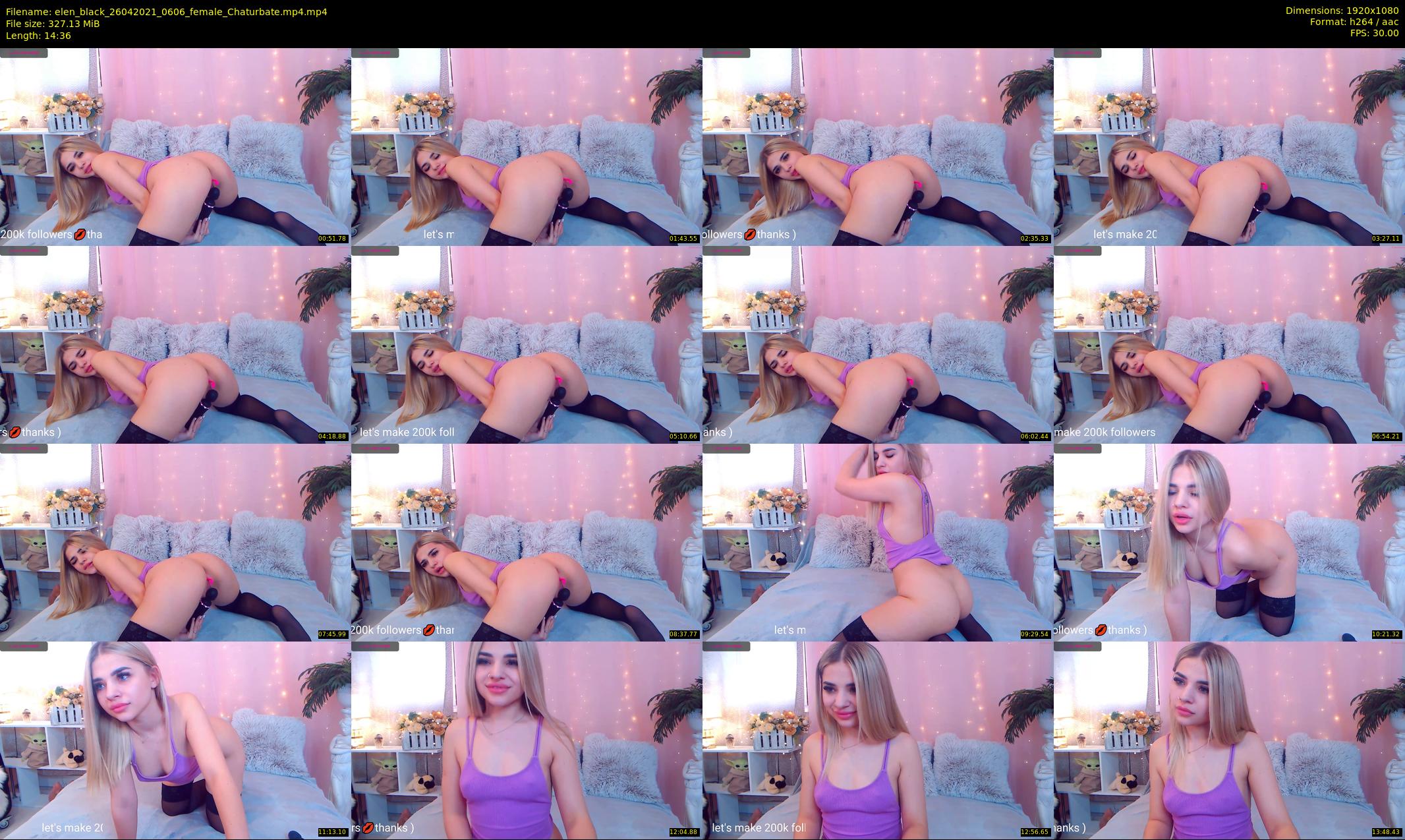 elen_black — 15 minute Chaturbate female cam show recording, 1080p, Apr 26, 2021