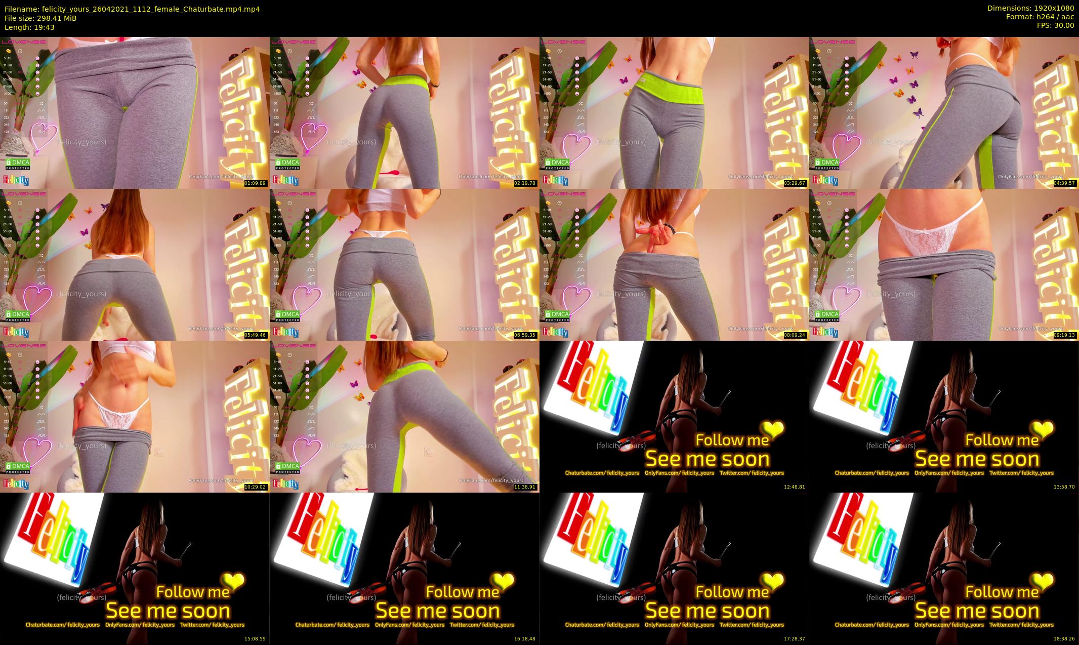felicity_yours — 20 minute Chaturbate female cam show recording, 1080p, Apr 26, 2021