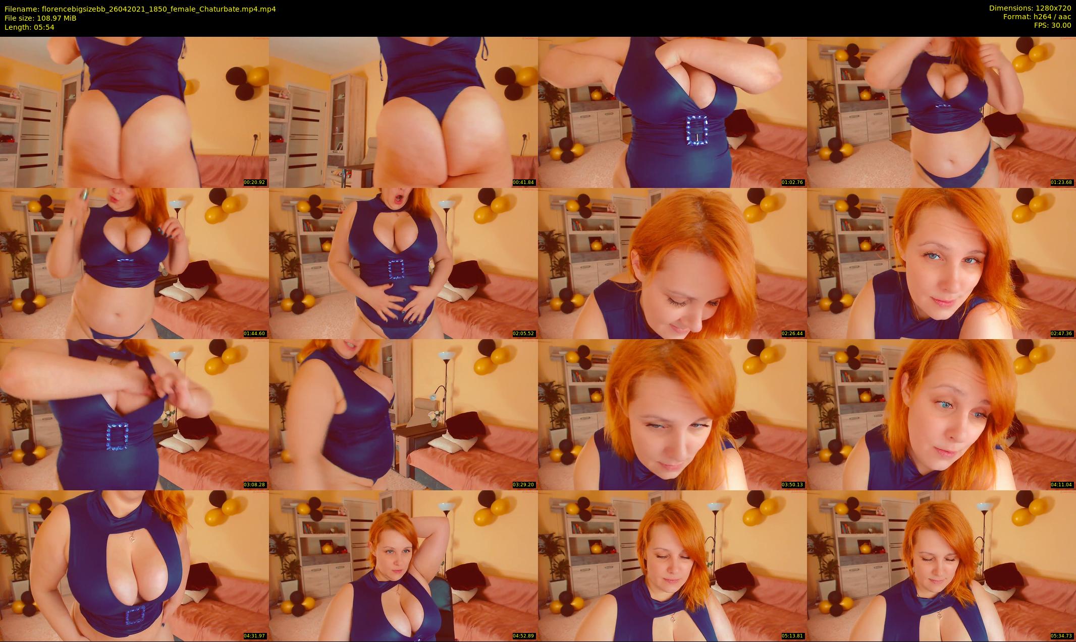 florencebigsizebb — 6 minute Chaturbate female cam show recording, 720p, Apr 26, 2021