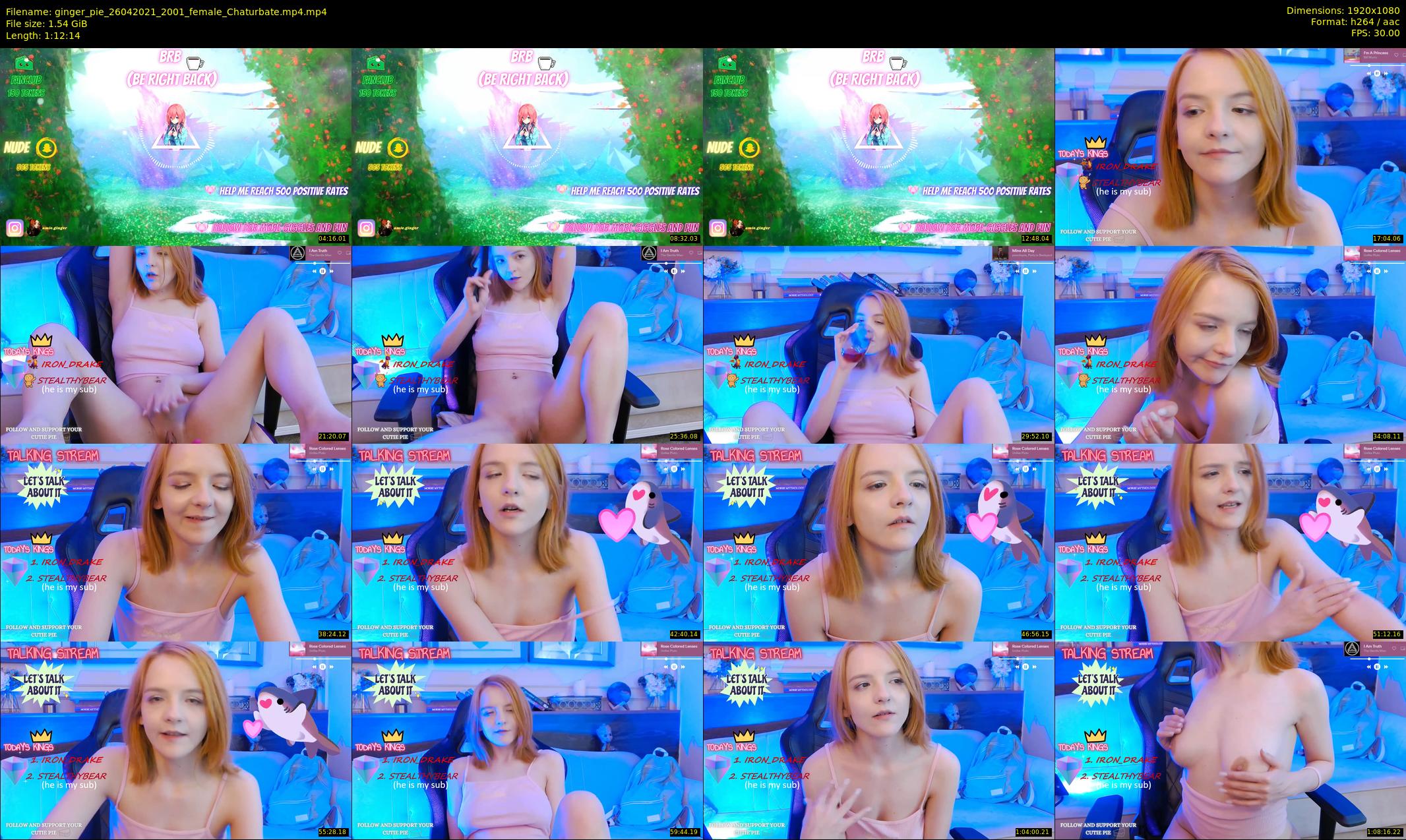 ginger_pie — 73 minute Chaturbate female cam show recording, 1080p, Apr 26, 2021