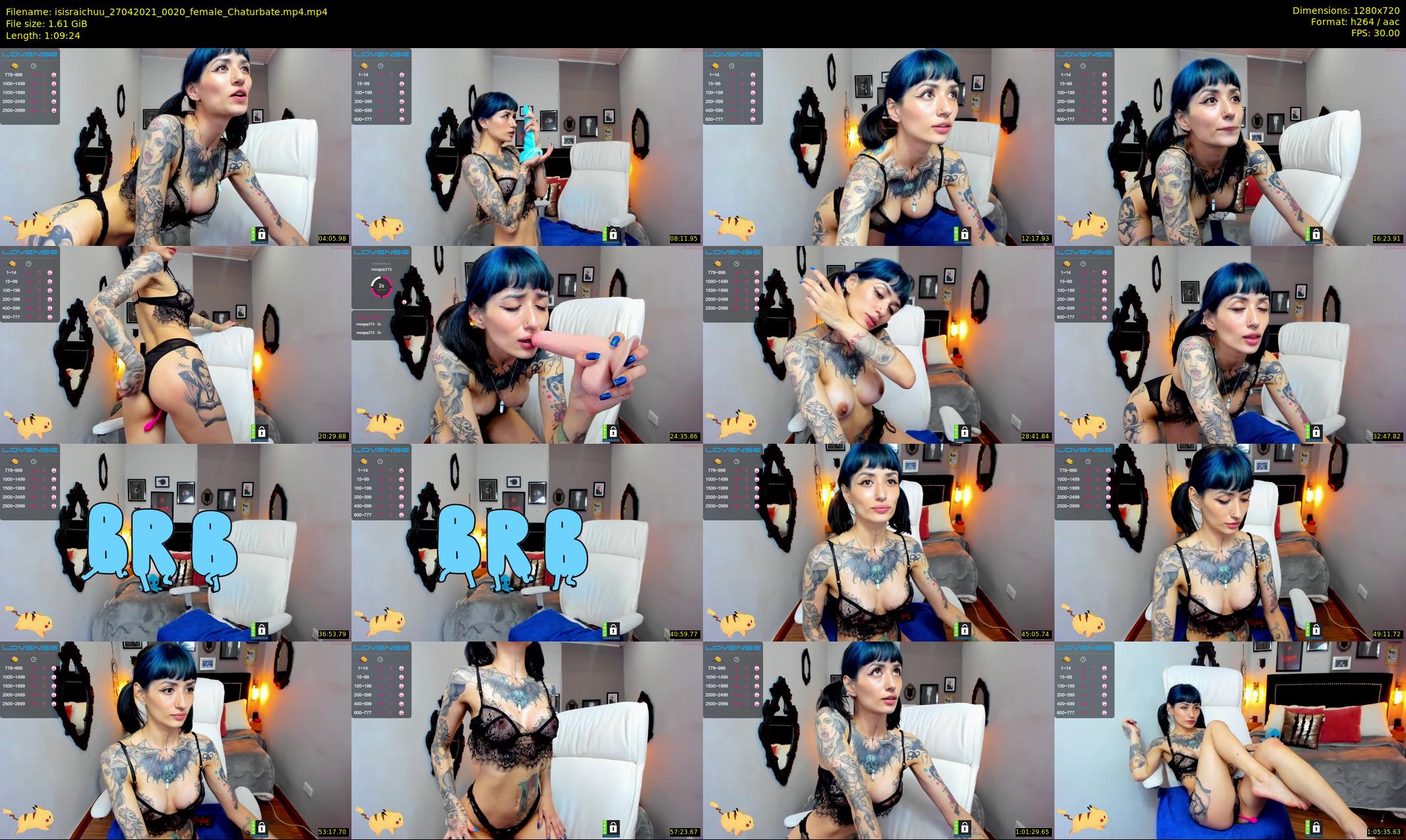 isisraichuu — 70 minute Chaturbate female cam show recording, 720p, Apr 27, 2021