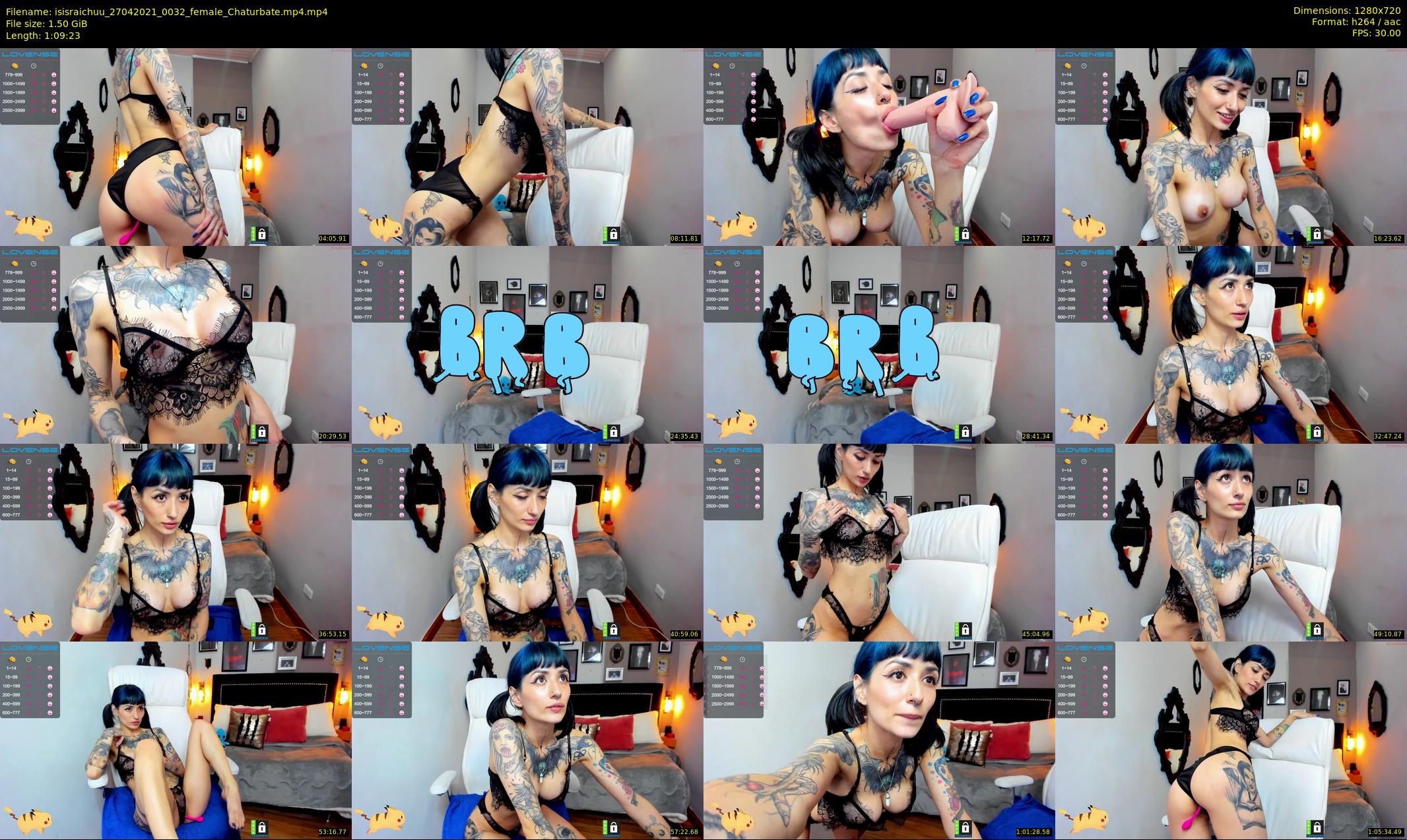 isisraichuu — 70 minute Chaturbate female cam show recording, 720p, Apr 27, 2021