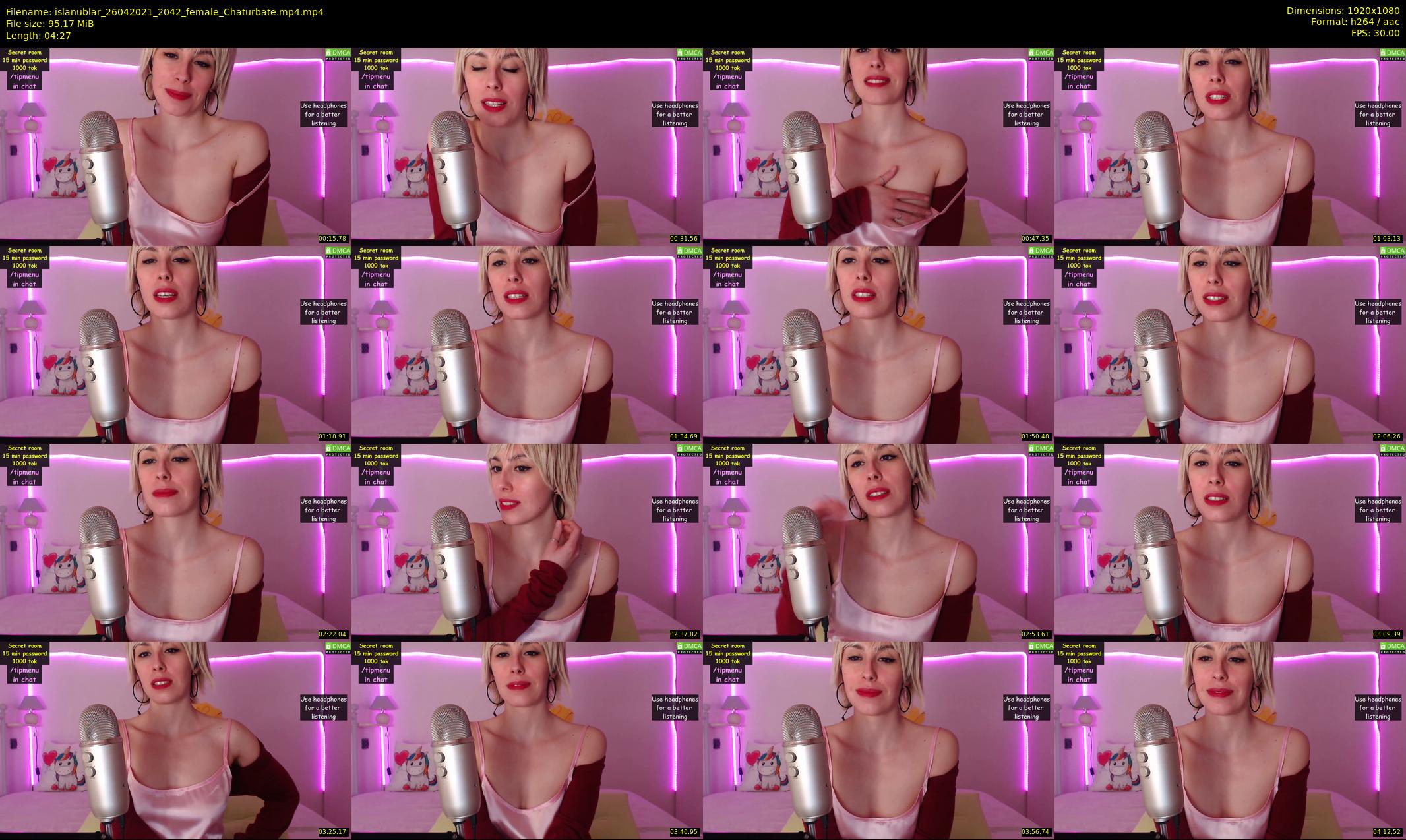 islanublar — 5 minute Chaturbate female cam show recording, 1080p, Apr 26, 2021