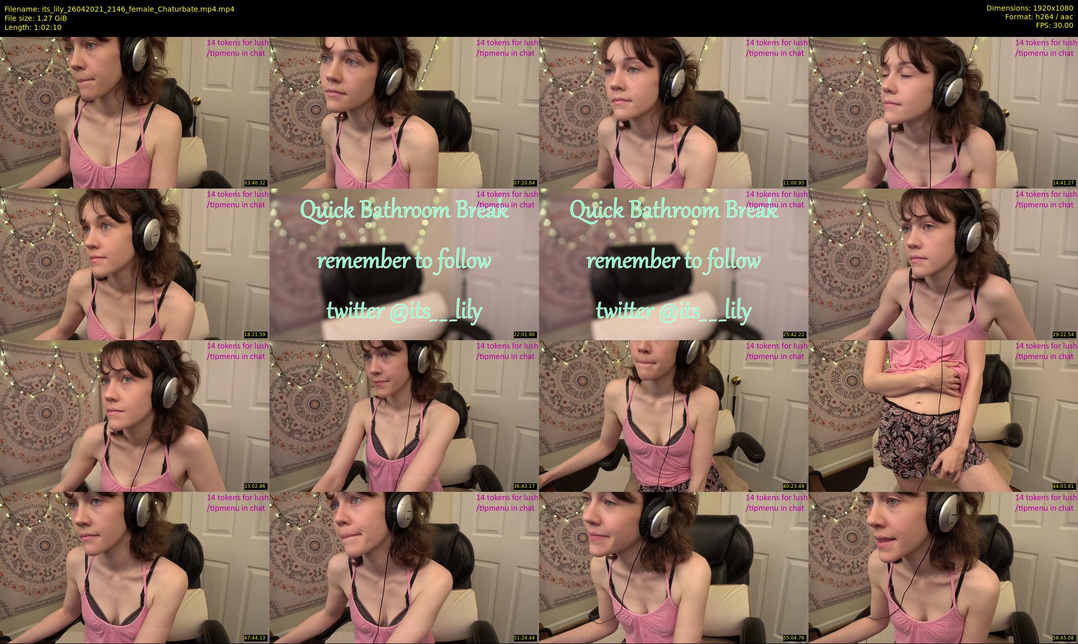 its_lily — 63 minute Chaturbate female cam show recording, 1080p, Apr 26, 2021