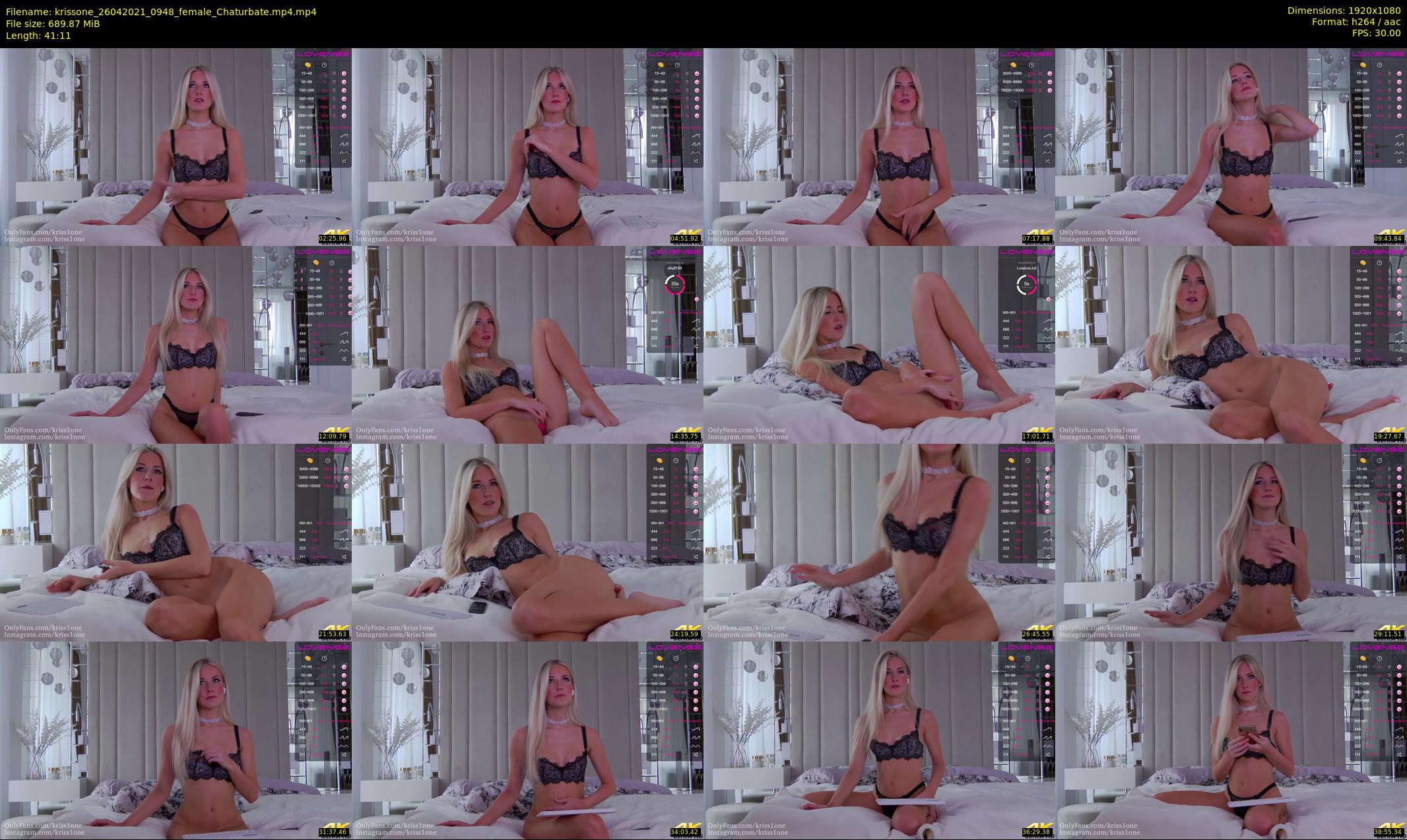 krissone — 42 minute Chaturbate female cam show recording, 1080p, Apr 26, 2021