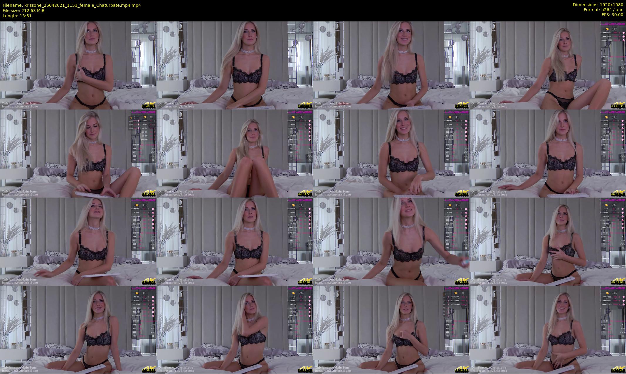 krissone — 14 minute Chaturbate female cam show recording, 1080p, Apr 26, 2021