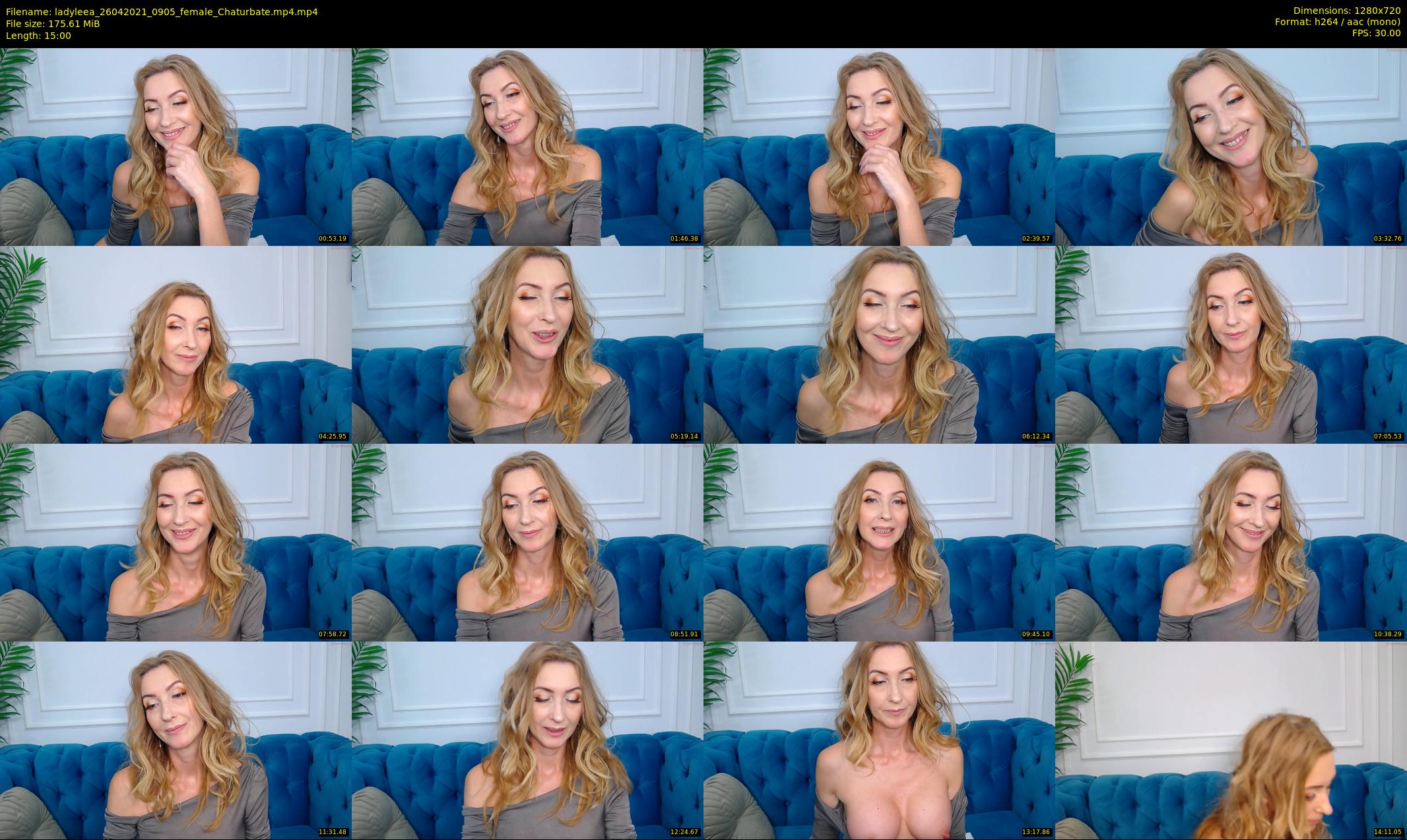 ladyleea — 15 minute Chaturbate female cam show recording, 720p, Apr 26, 2021
