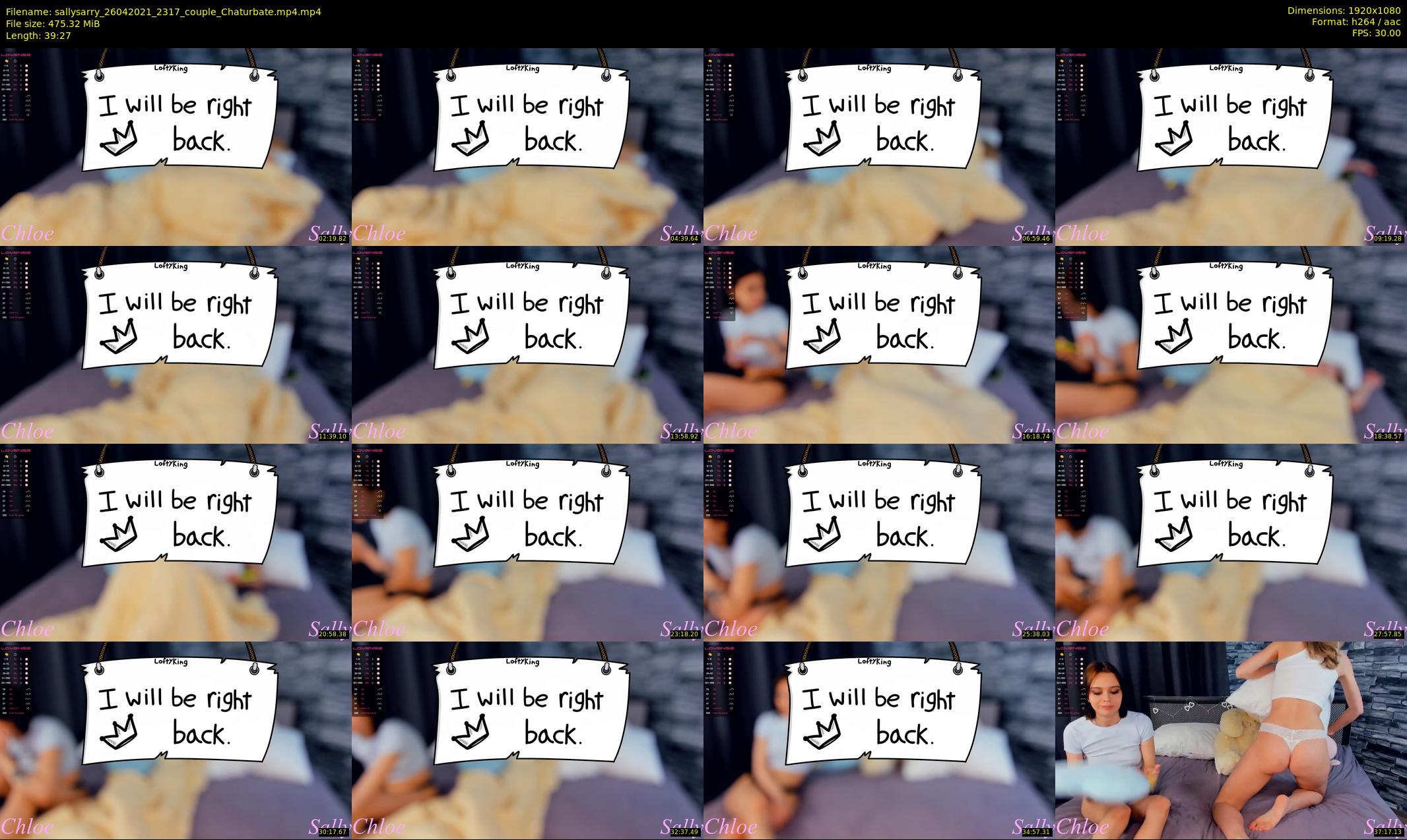 sallysarry — 40 minute Chaturbate couple cam show recording, 1080p, Apr 26, 2021
