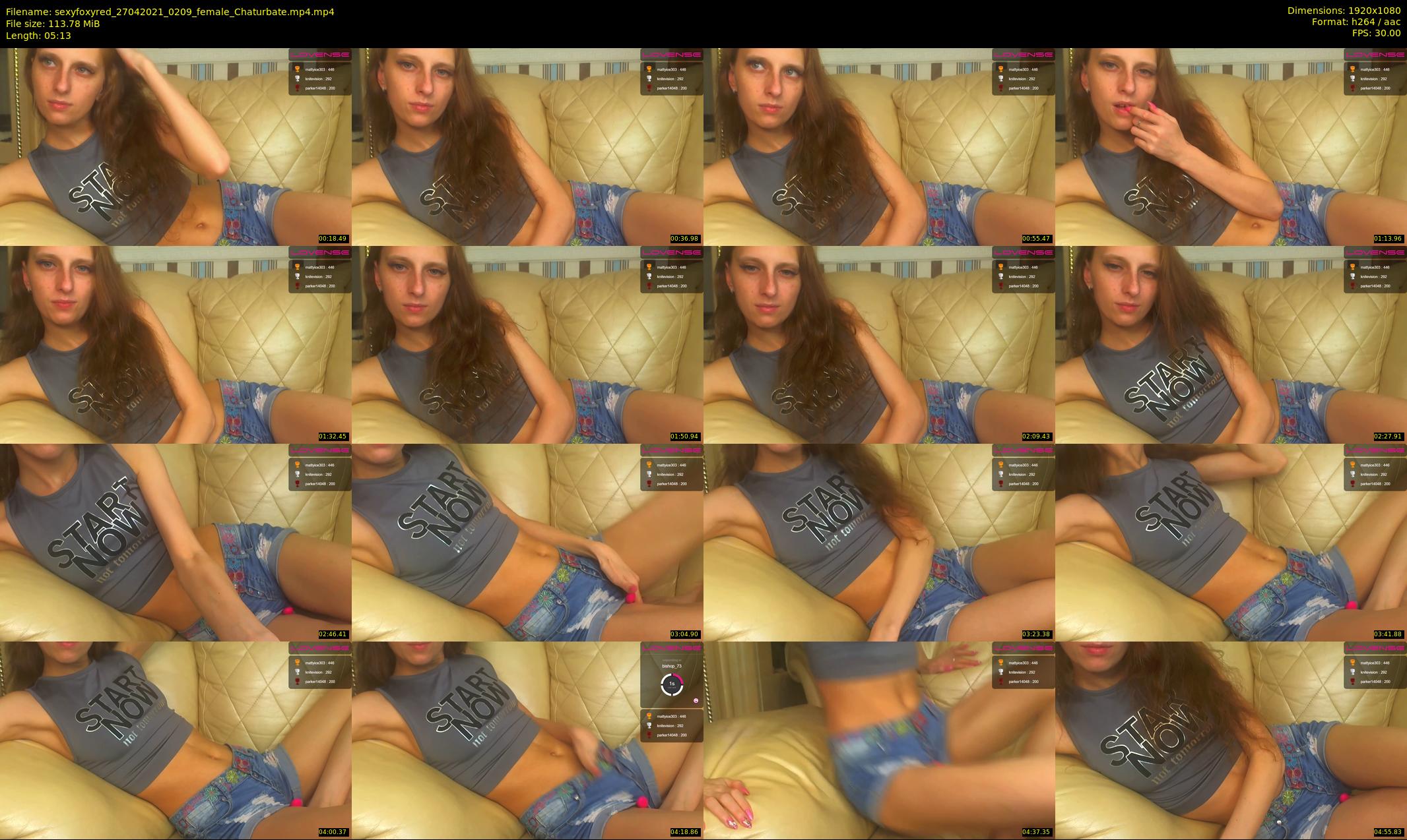 sexyfoxyred — 6 minute Chaturbate female cam show recording, 1080p, Apr 27, 2021