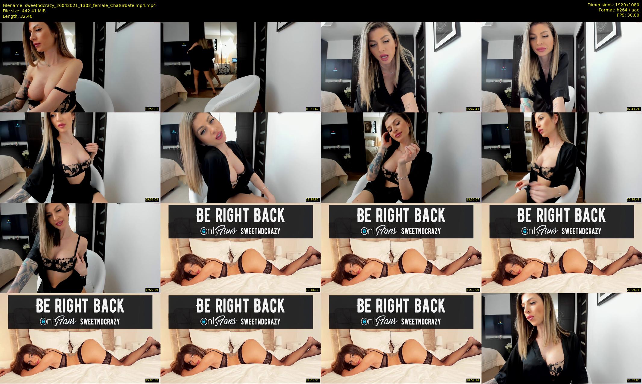 sweetndcrazy — 33 minute Chaturbate female cam show recording, 1080p, Apr 26, 2021