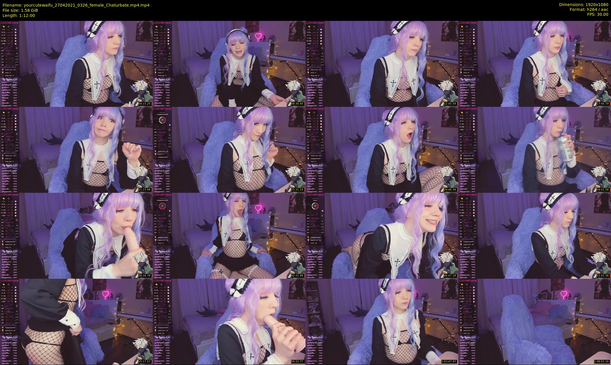 yourcutewaifu — 72 minute Chaturbate female cam show recording, 1080p, Apr 27, 2021