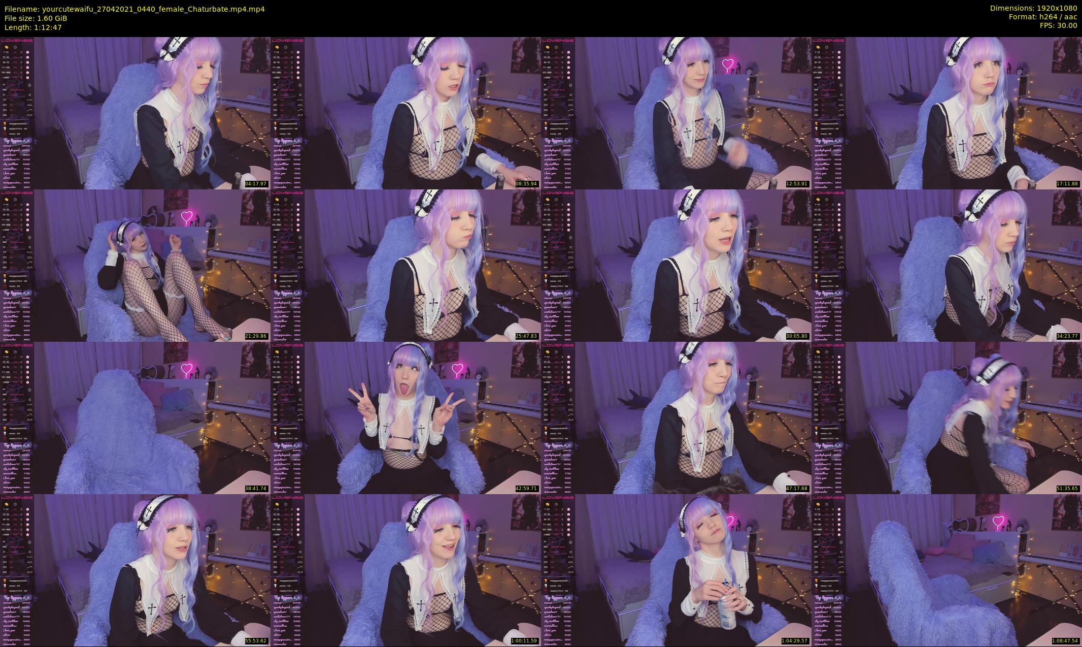 yourcutewaifu — 73 minute Chaturbate female cam show recording, 1080p, Apr 27, 2021