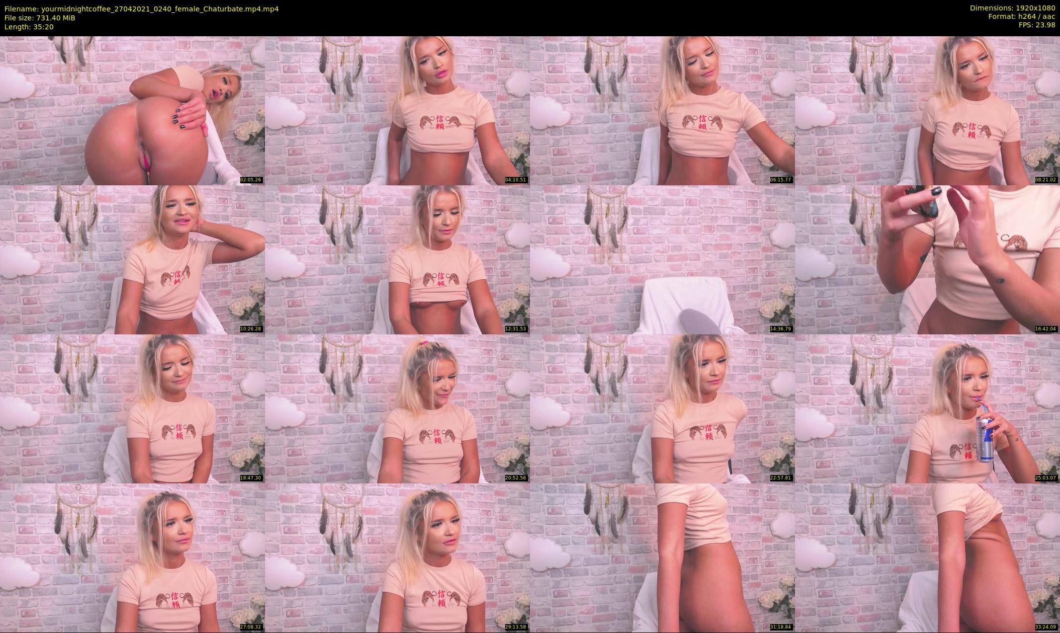 yourmidnightcoffee — 36 minute Chaturbate female cam show recording, 1080p, Apr 27, 2021