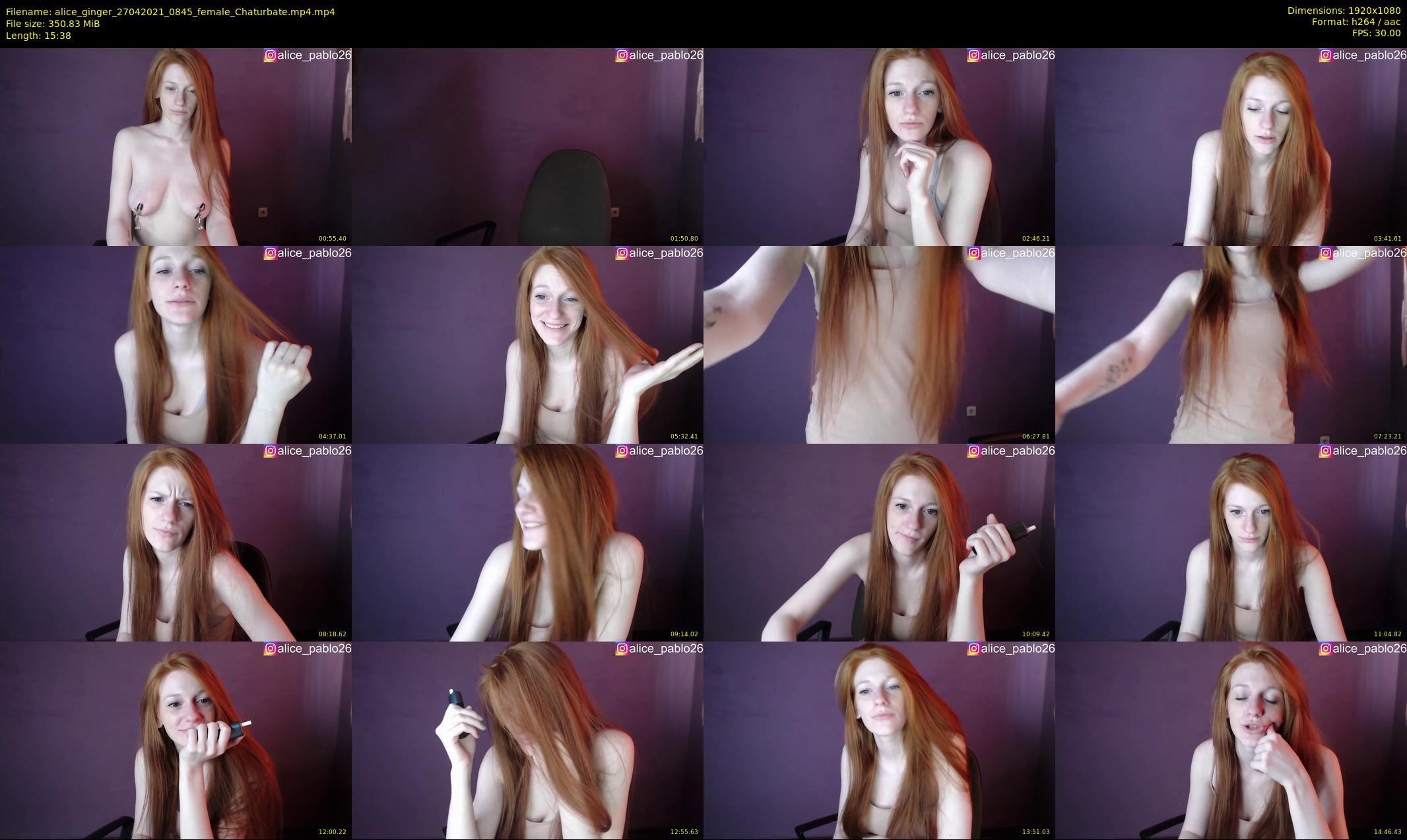 alice_ginger — 16 minute Chaturbate female cam show recording, 1080p, Apr 27, 2021
