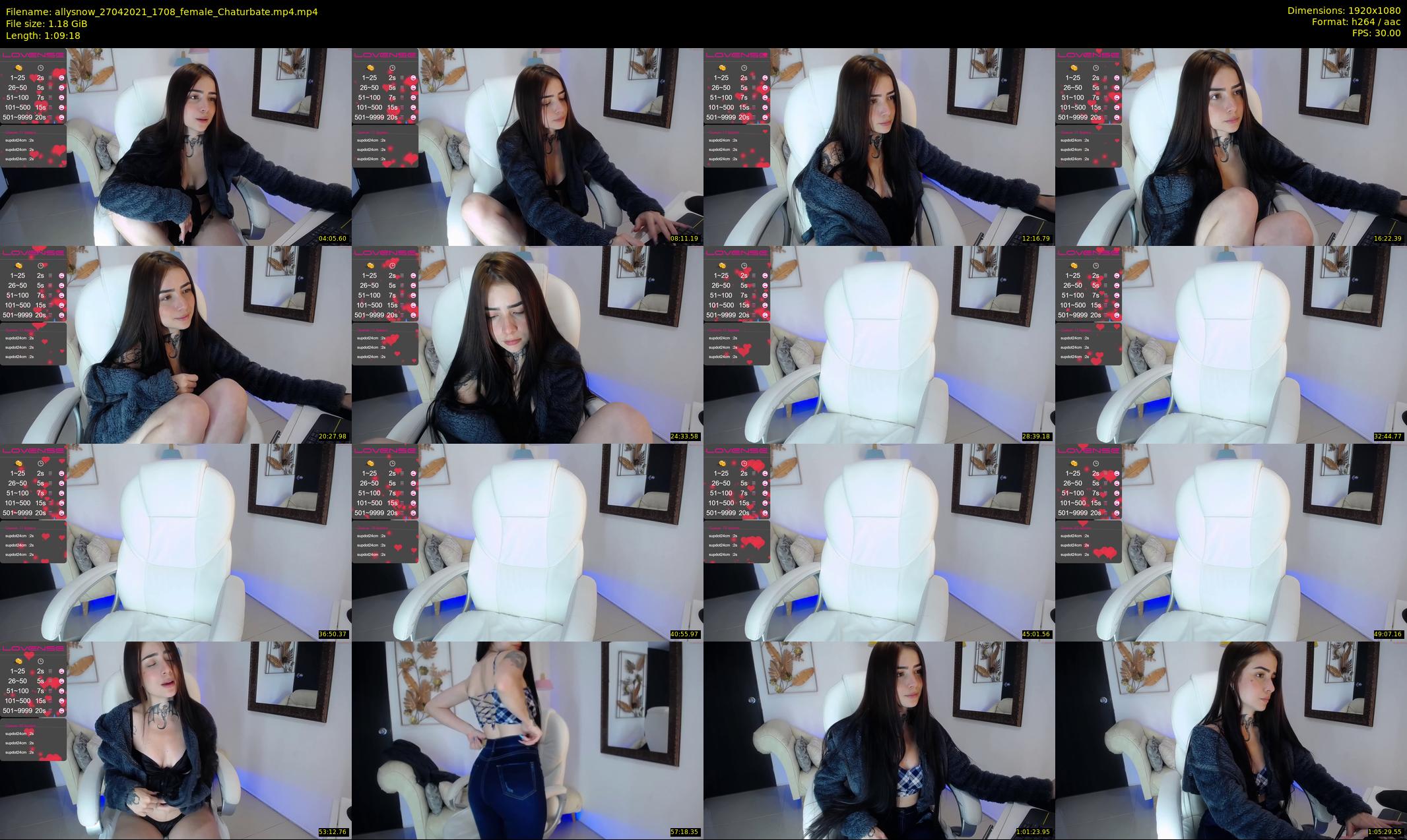 allysnow — 70 minute Chaturbate female cam show recording, 1080p, Apr 27, 2021