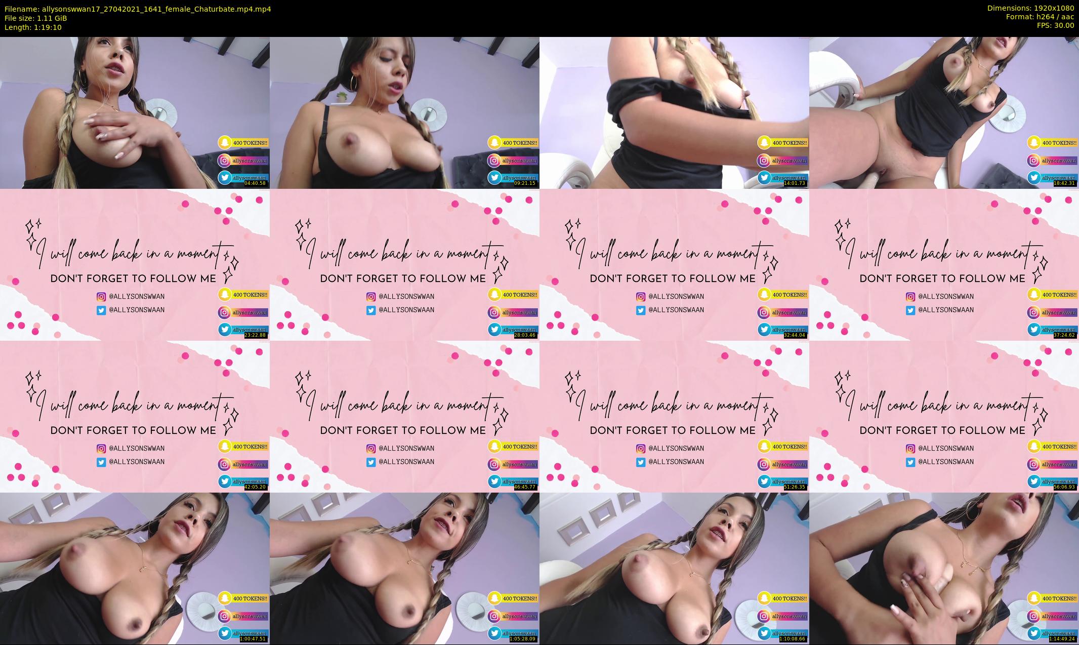 allysonswwan17 — 80 minute Chaturbate female cam show recording, 1080p, Apr 27, 2021