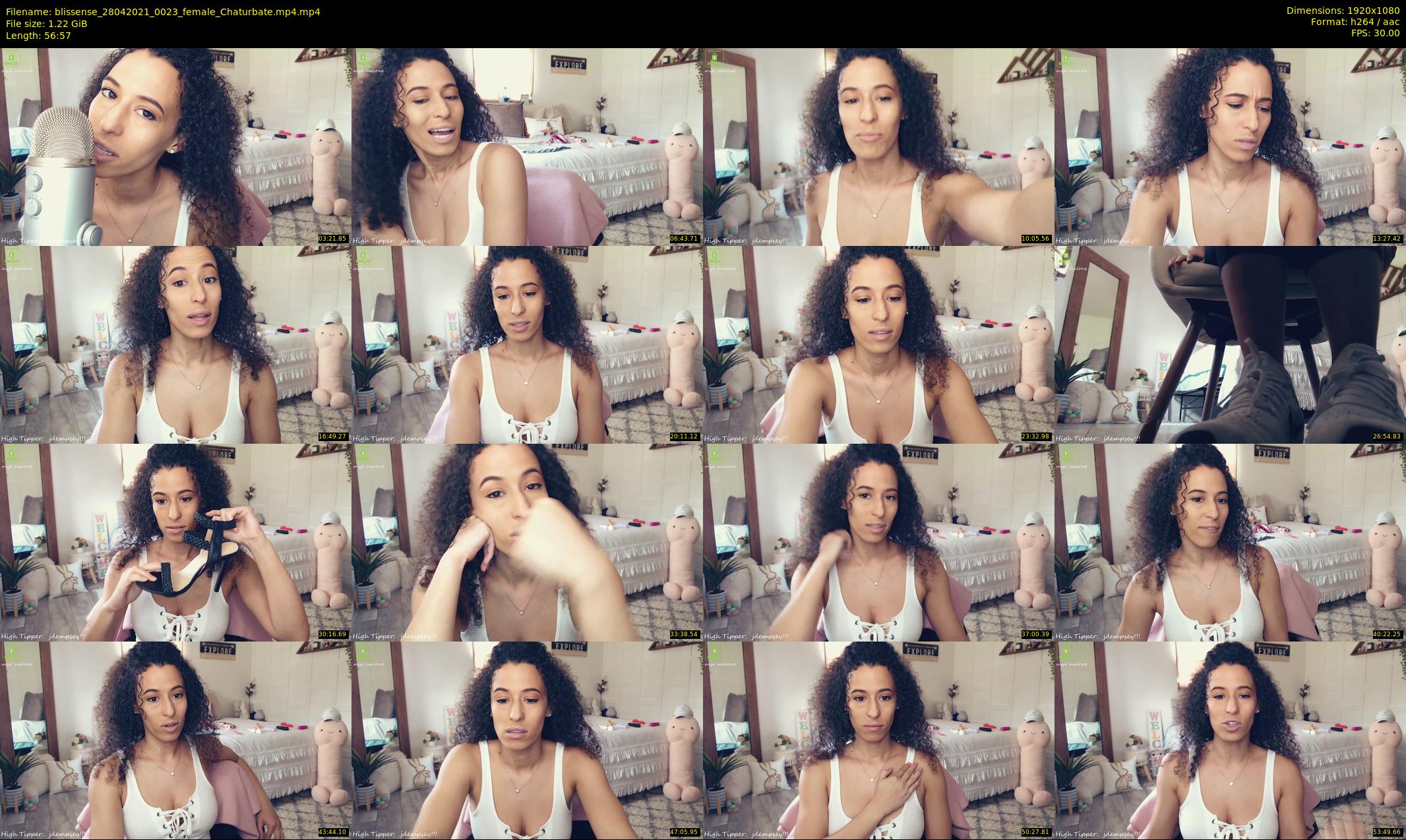 blissense — 57 minute Chaturbate female cam show recording, 1080p, Apr 28, 2021