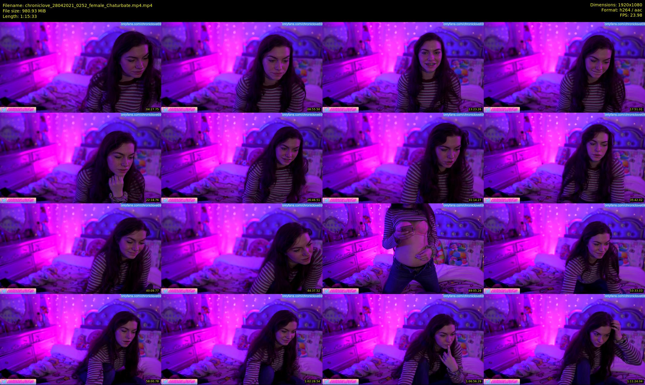 chroniclove — 76 minute Chaturbate female cam show recording, 1080p, Apr 28, 2021