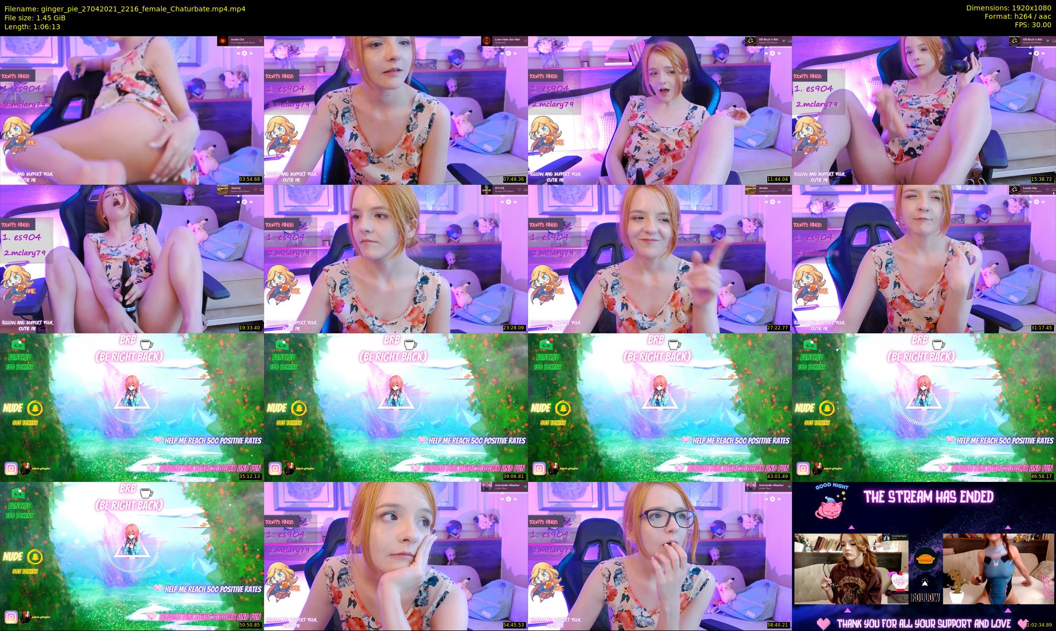 ginger_pie — 67 minute Chaturbate female cam show recording, 1080p, Apr 27, 2021