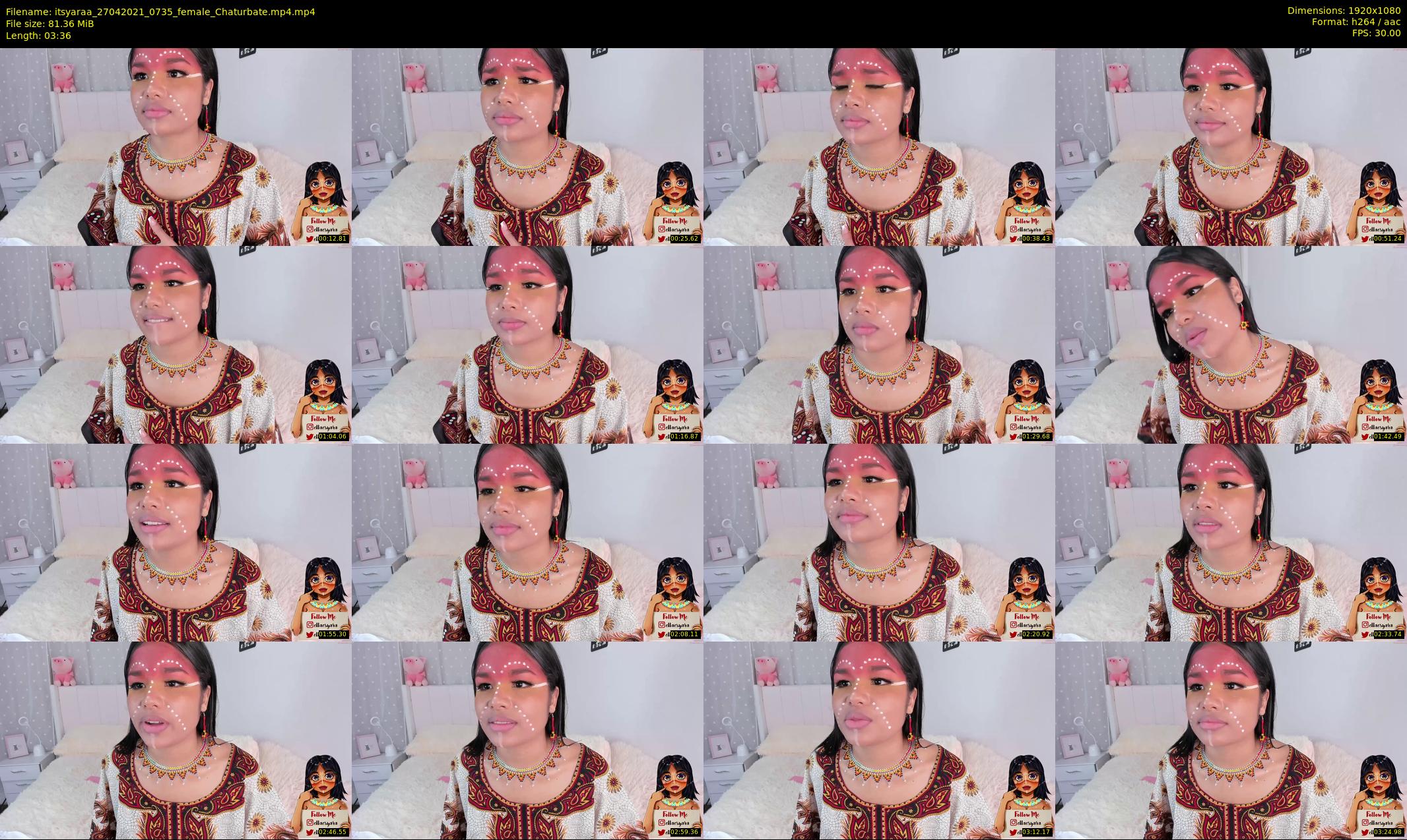 itsyaraa — 4 minute Chaturbate female cam show recording, 1080p, Apr 27, 2021