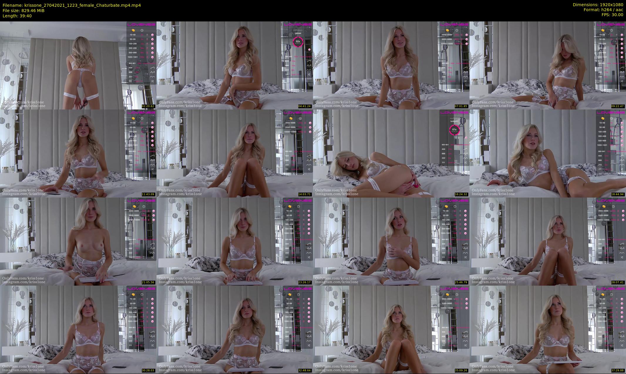 krissone — 40 minute Chaturbate female cam show recording, 1080p, Apr 27, 2021