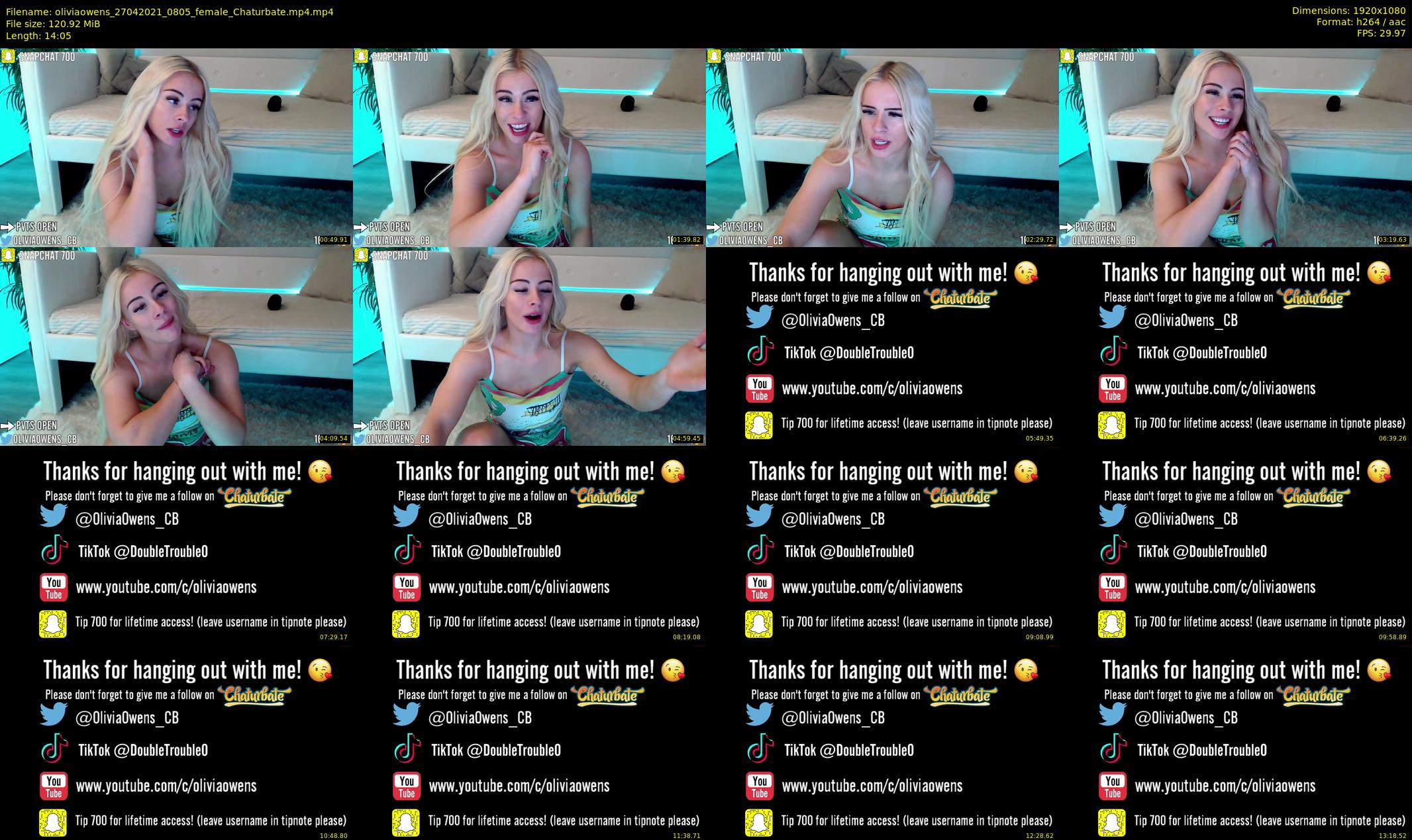 oliviaowens — 15 minute Chaturbate female cam show recording, 1080p, Apr 27, 2021