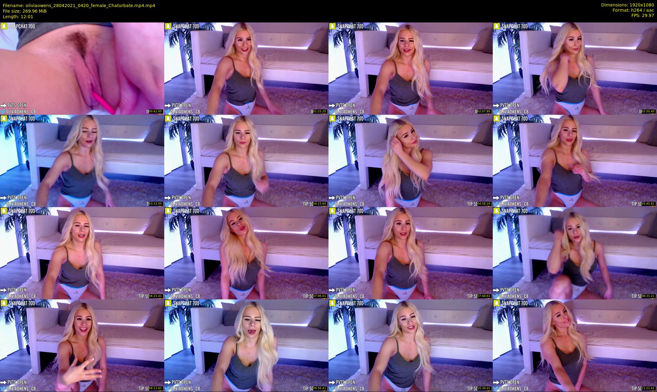 oliviaowens — 13 minute Chaturbate female cam show recording, 1080p, Apr 28, 2021
