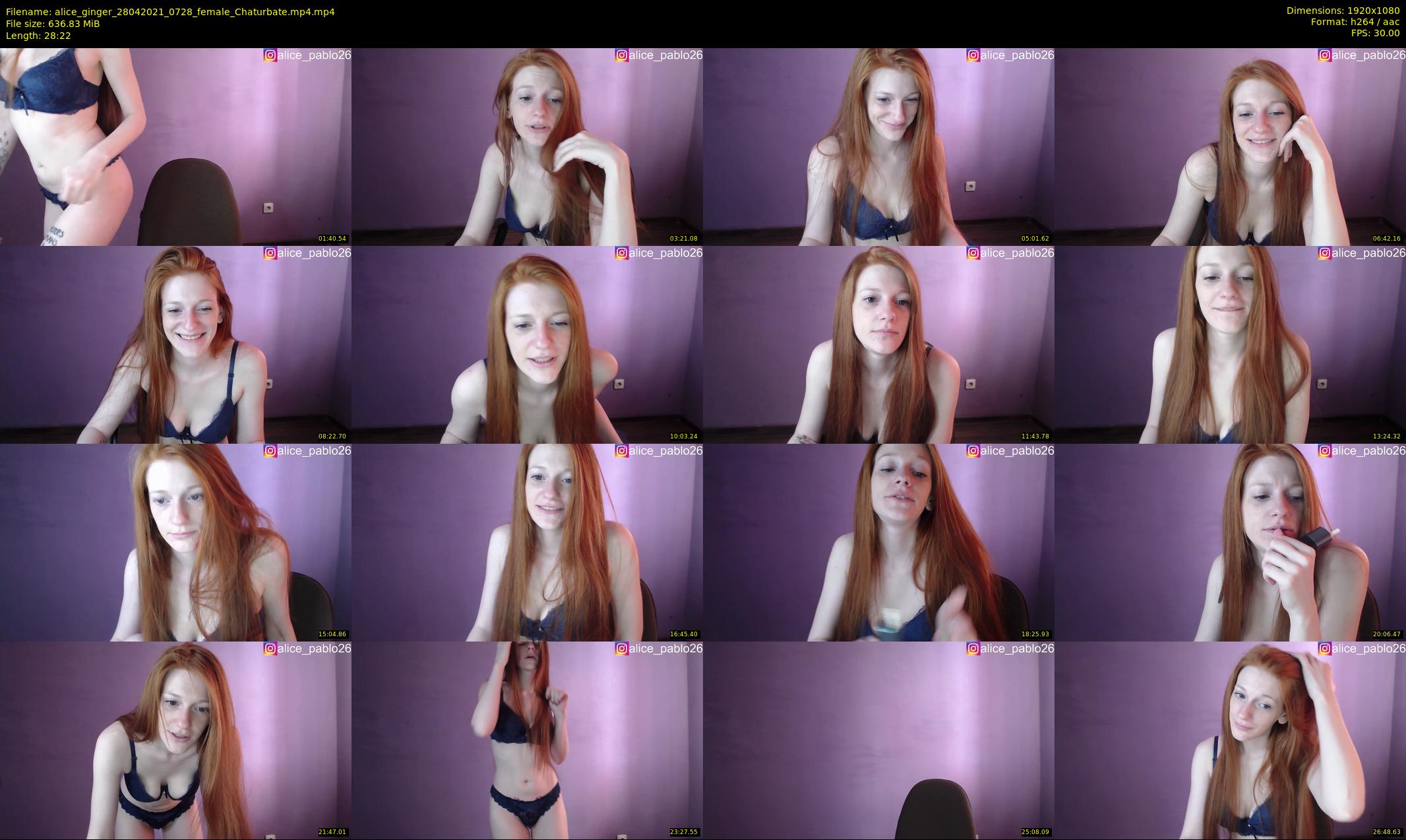 alice_ginger — 29 minute Chaturbate female cam show recording, 1080p, Apr 28, 2021