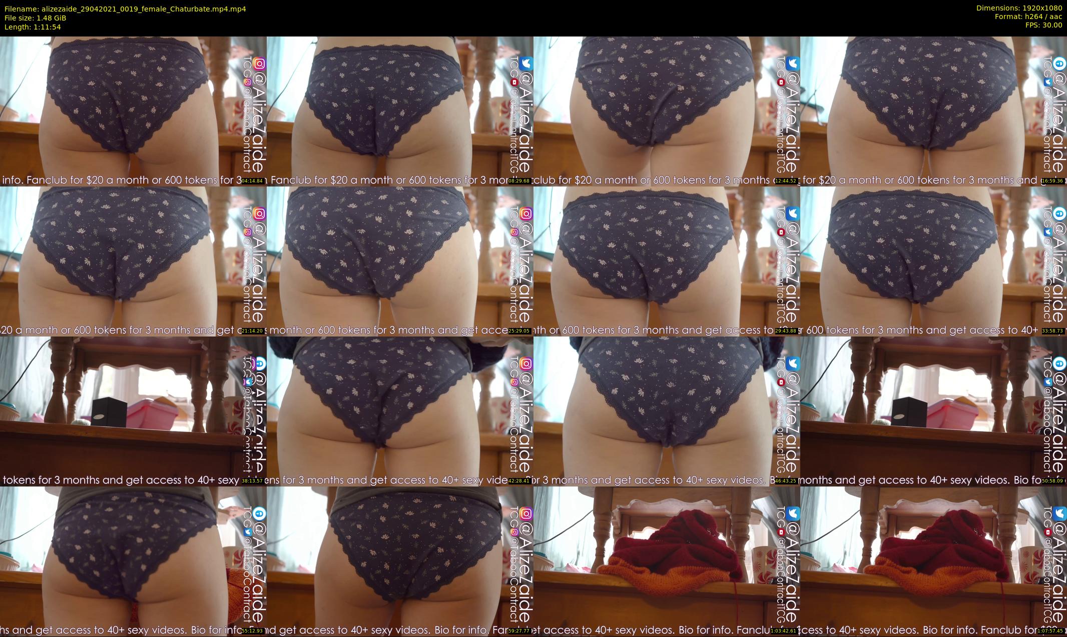 alizezaide — 72 minute Chaturbate female cam show recording, 1080p, Apr 29, 2021