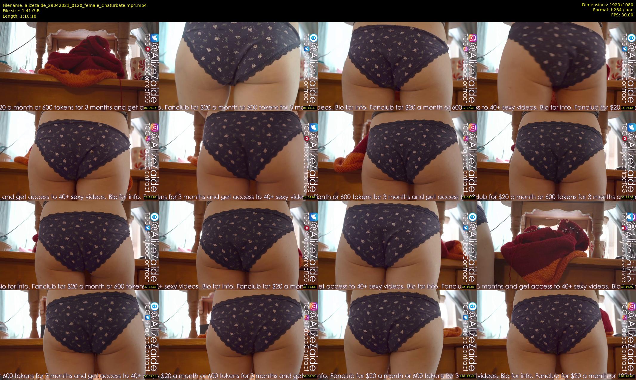 alizezaide — 71 minute Chaturbate female cam show recording, 1080p, Apr 29, 2021
