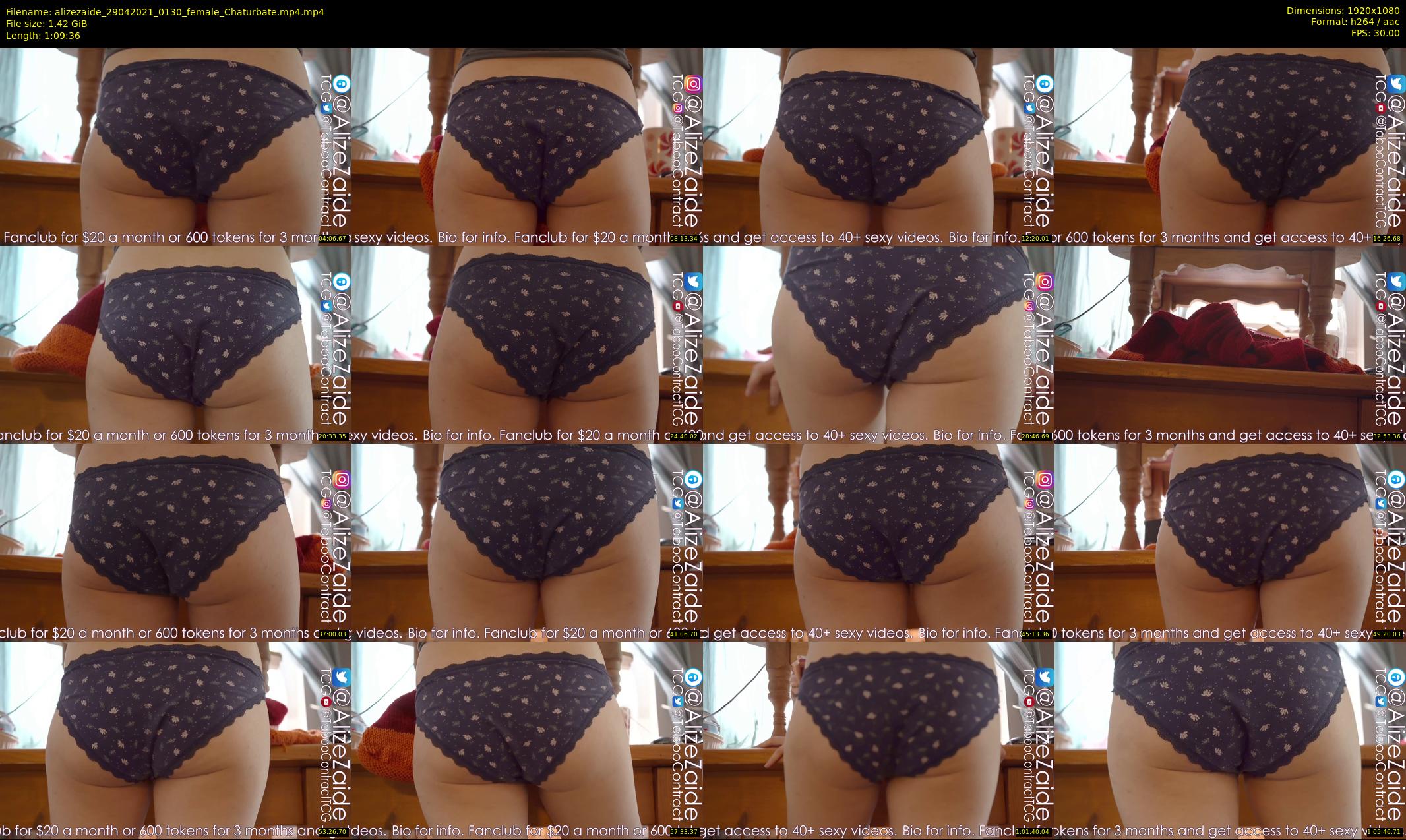alizezaide — 70 minute Chaturbate female cam show recording, 1080p, Apr 29, 2021