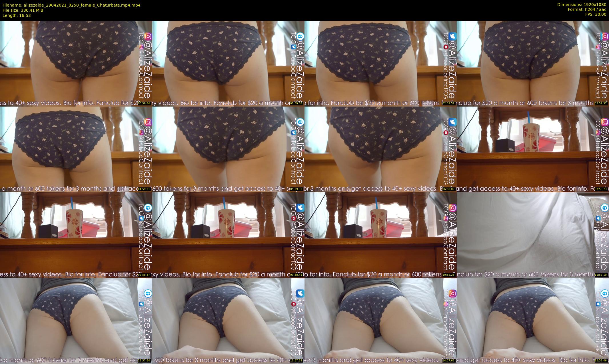 alizezaide — 17 minute Chaturbate female cam show recording, 1080p, Apr 29, 2021