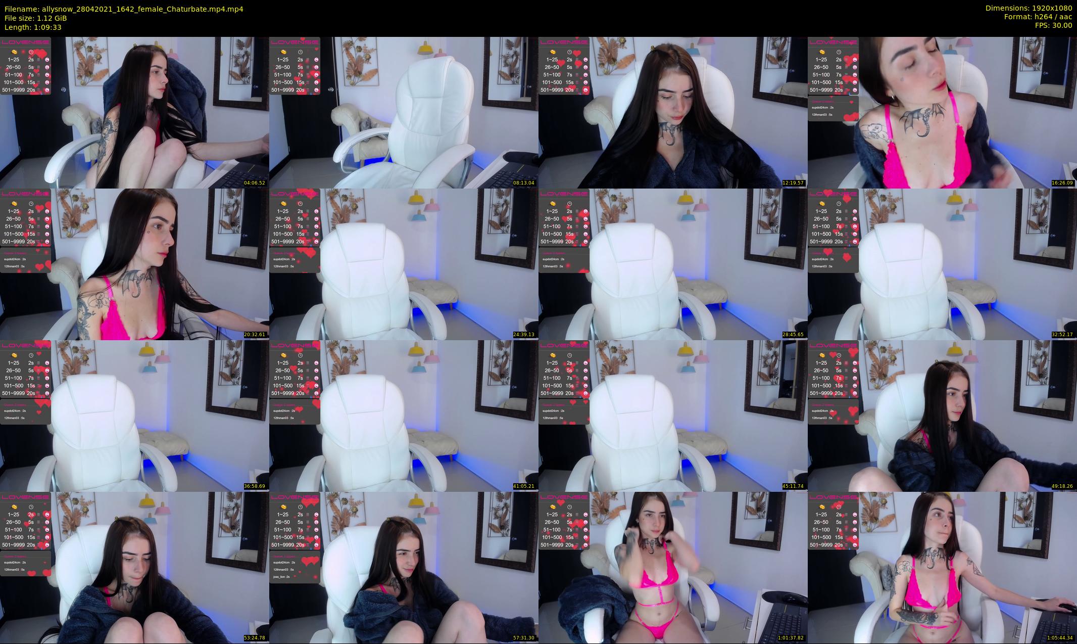 allysnow — 70 minute Chaturbate female cam show recording, 1080p, Apr 28, 2021