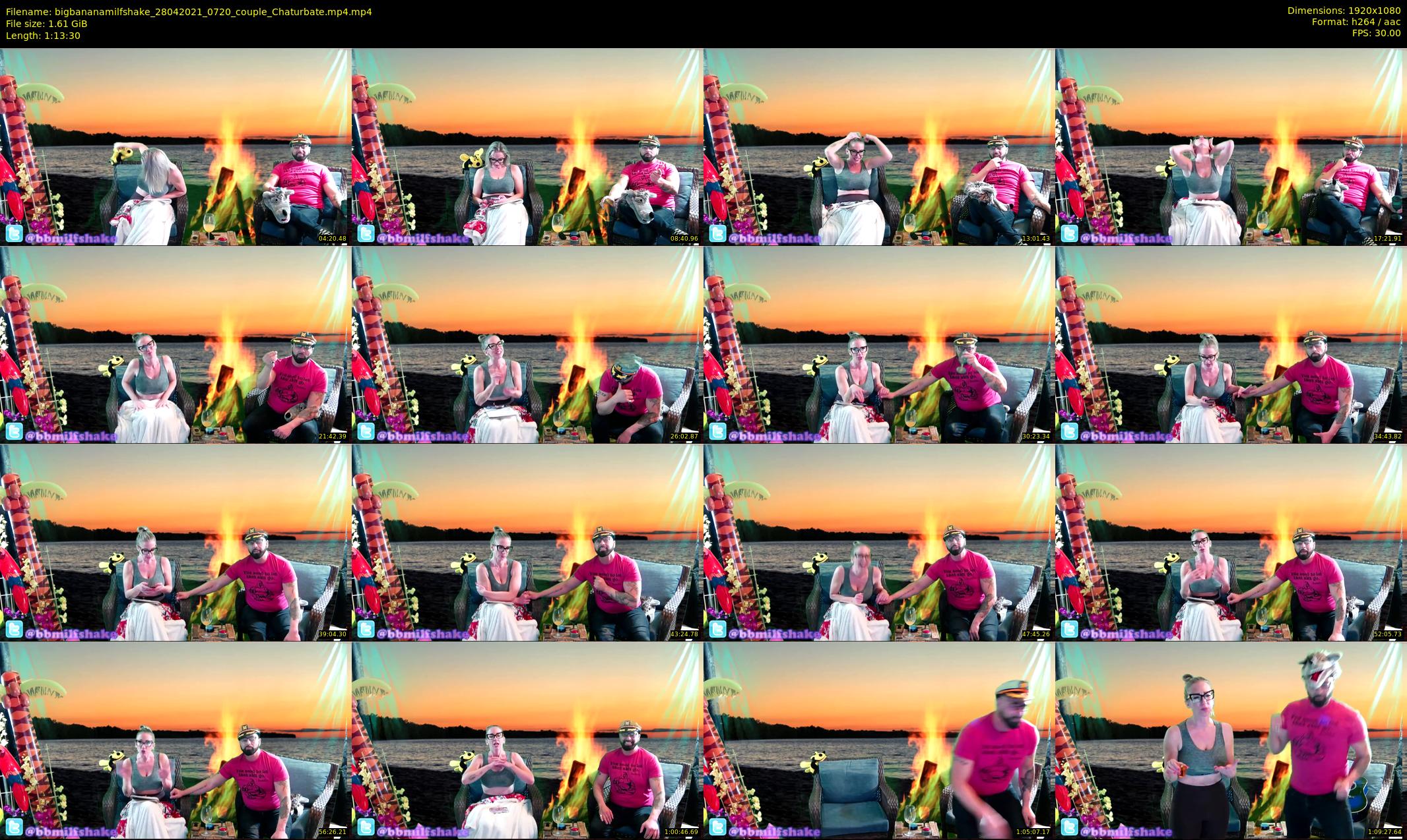 bigbananamilfshake — 74 minute Chaturbate couple cam show recording, 1080p, Apr 28, 2021