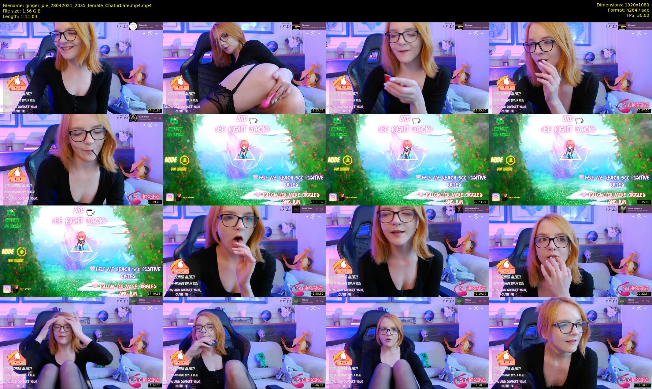 ginger_pie — 72 minute Chaturbate female cam show recording, 1080p, Apr 28, 2021